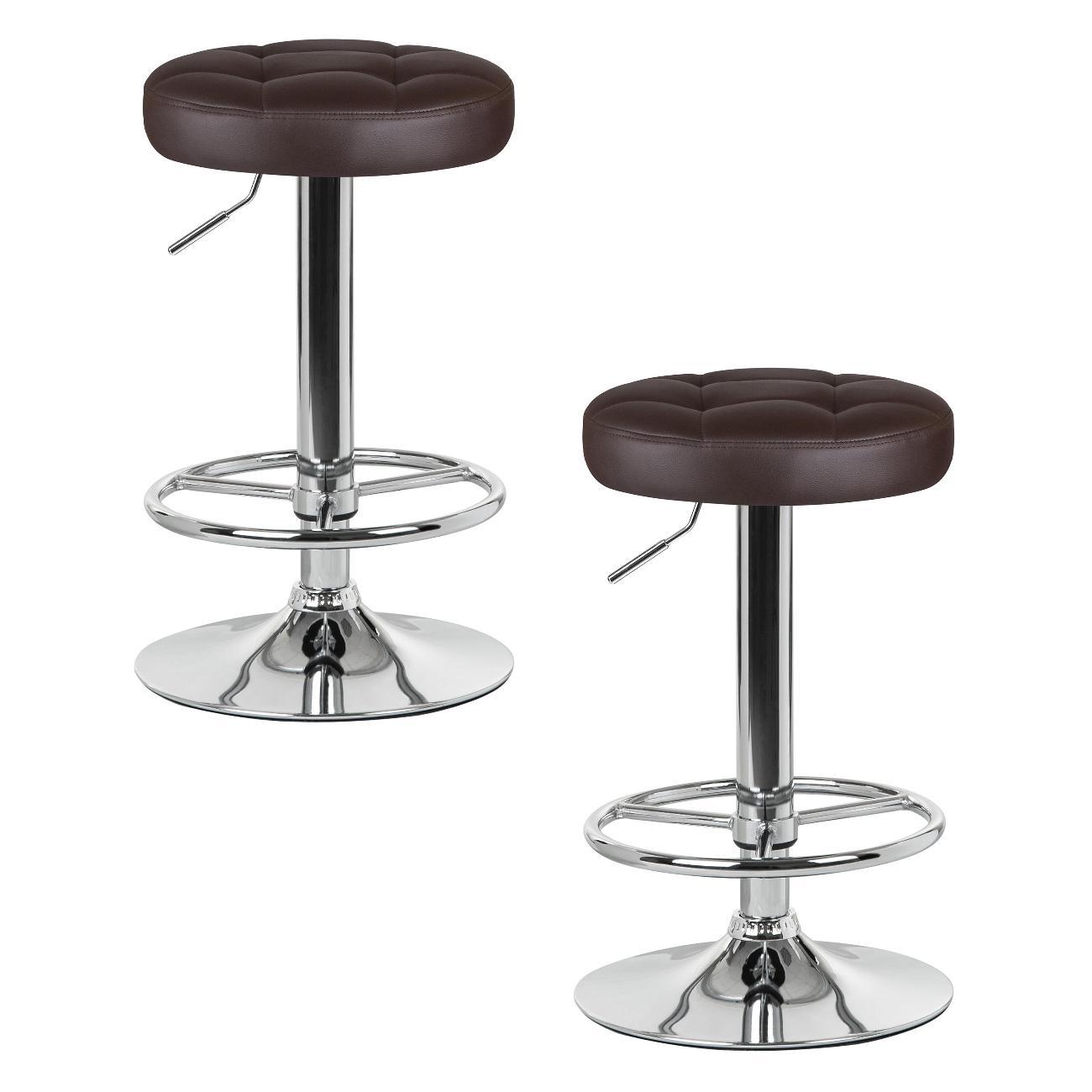 Стул барный DOBRIN BRUNO коричневый 2шт фото