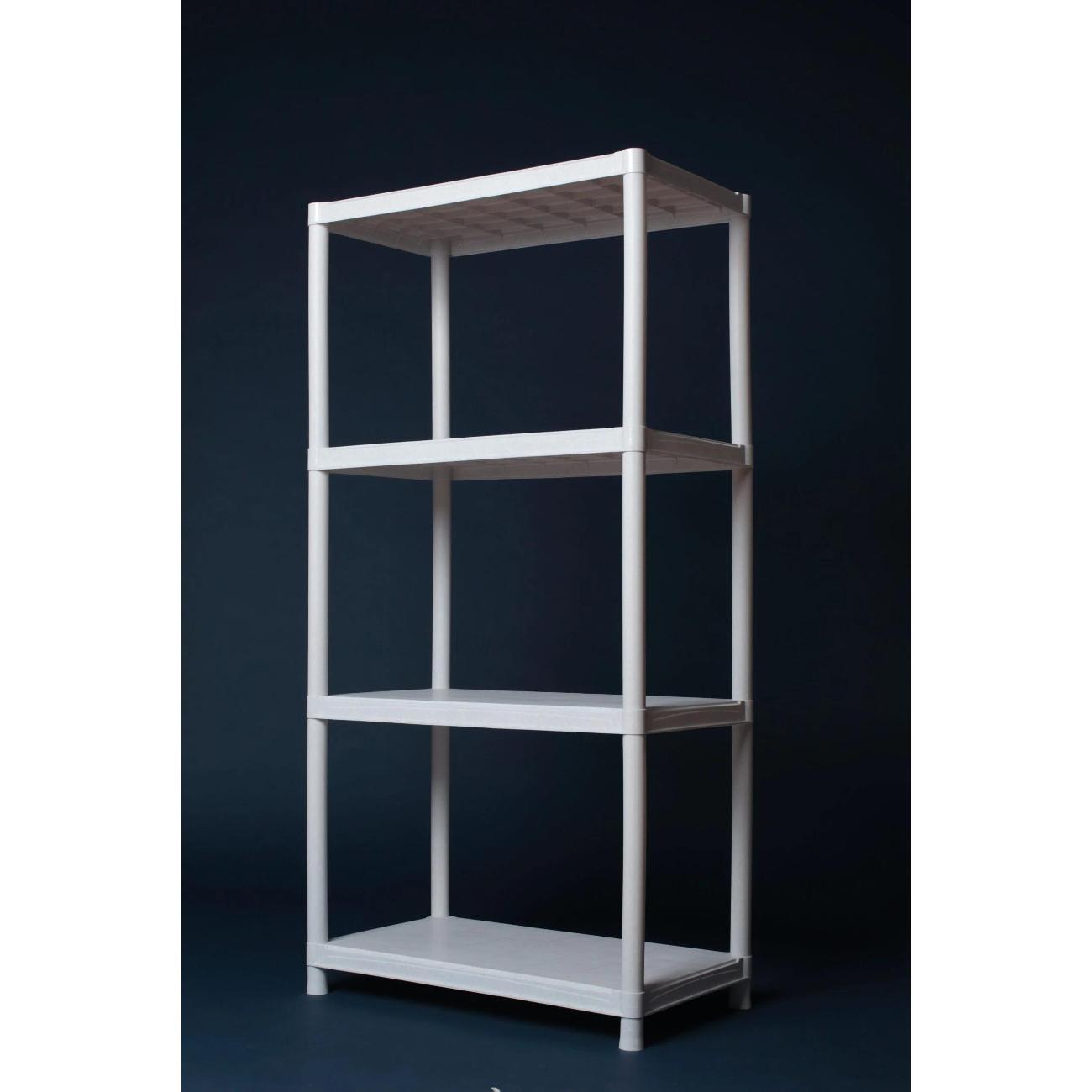 Стеллаж пластиковый Туба-Дуба СБ 700.4 белый мрамор