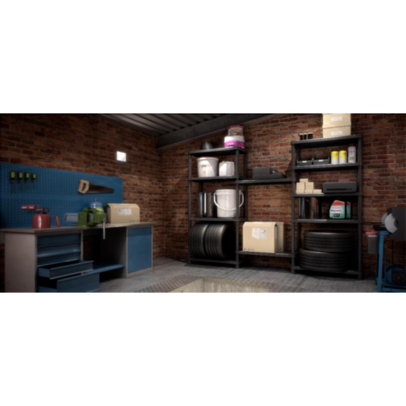 Стеллаж пластиковый Туба-Дуба СБ 900.5 черный