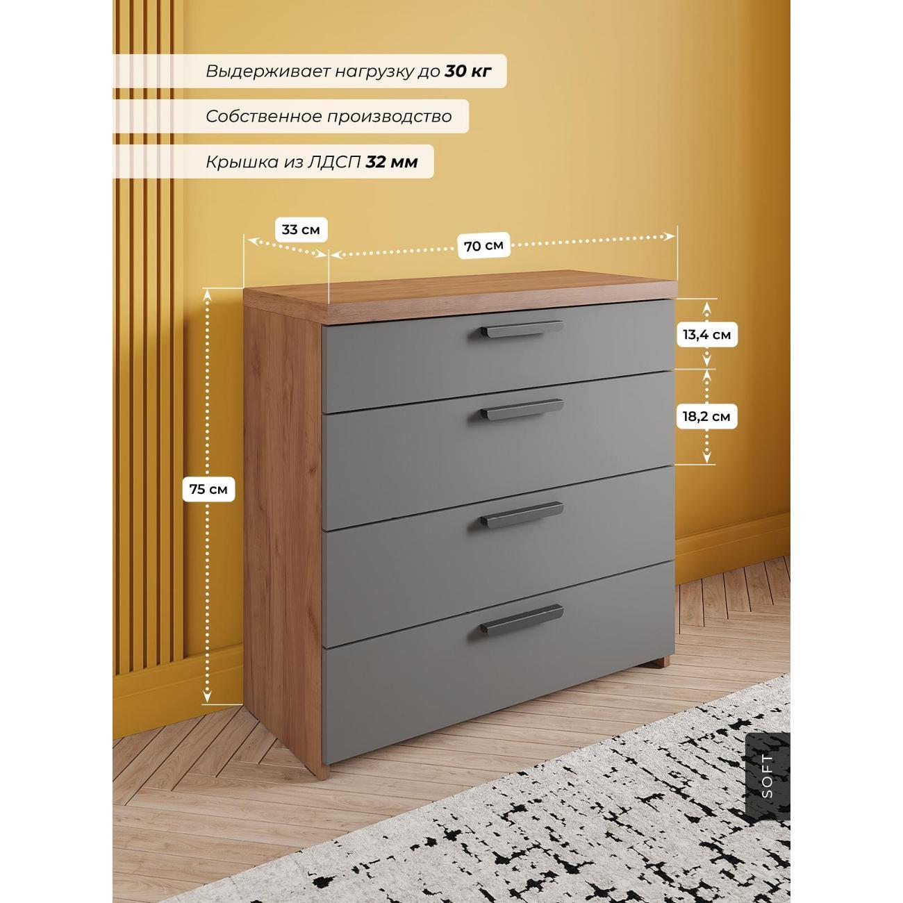 Комод SOFT Мебель Комод деревянный с ящиками SOFT Мебель