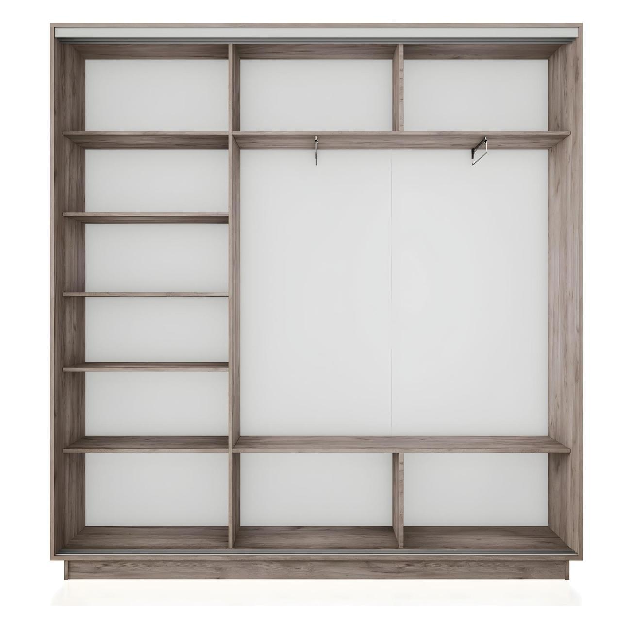 Шкаф-купе Е1 1,8 Экспресс 3-х дверный 180х220х45 ДСП Крафт табачный