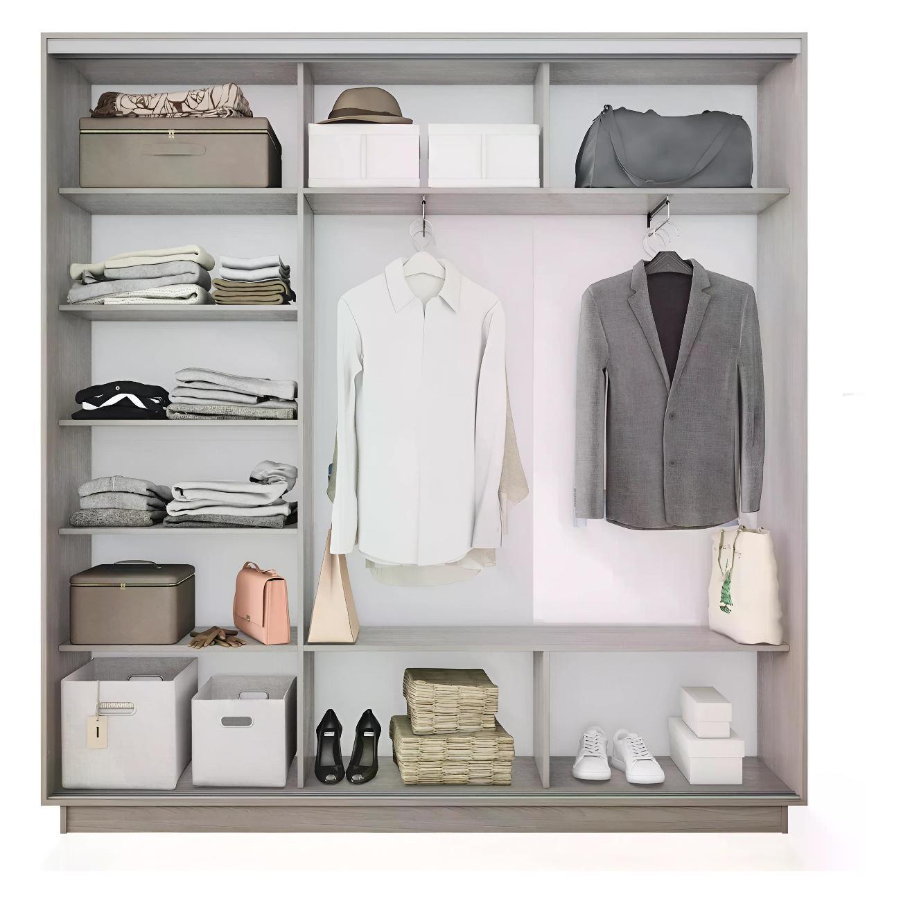 Шкаф-купе Е1 2,4 Экспресс 3-х дверный 240х220х45 ДСП Ясень шимо светлый