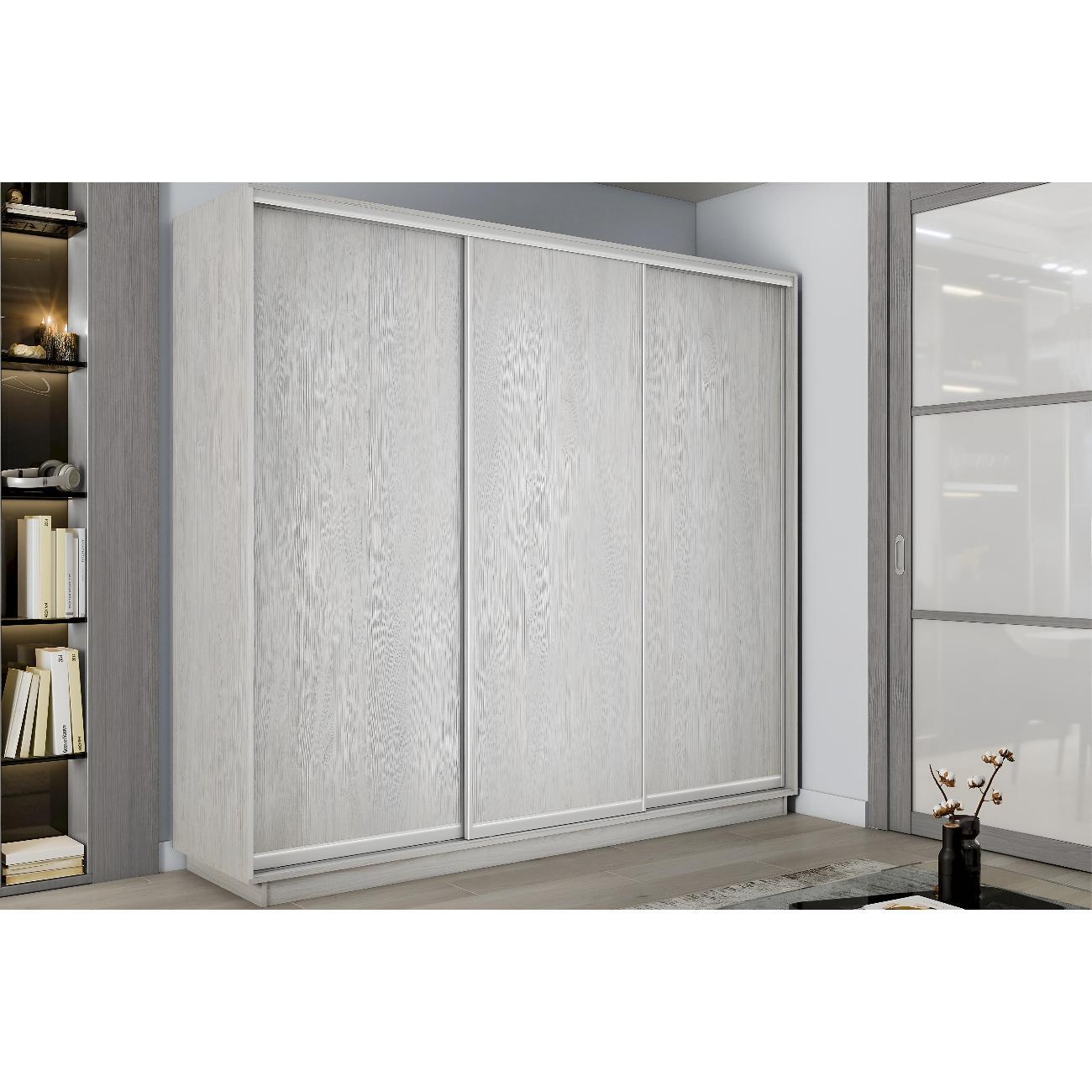 Шкаф-купе Е1 2,4 Экспресс 3-х дверный 240х240х45 ДСП Ясень анкор Светлый