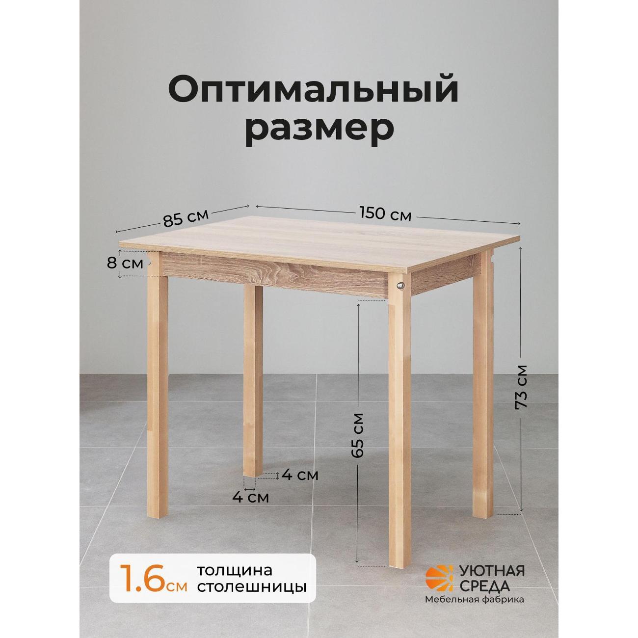 Стол обеденный Уютная среда СТОЛ450/dub