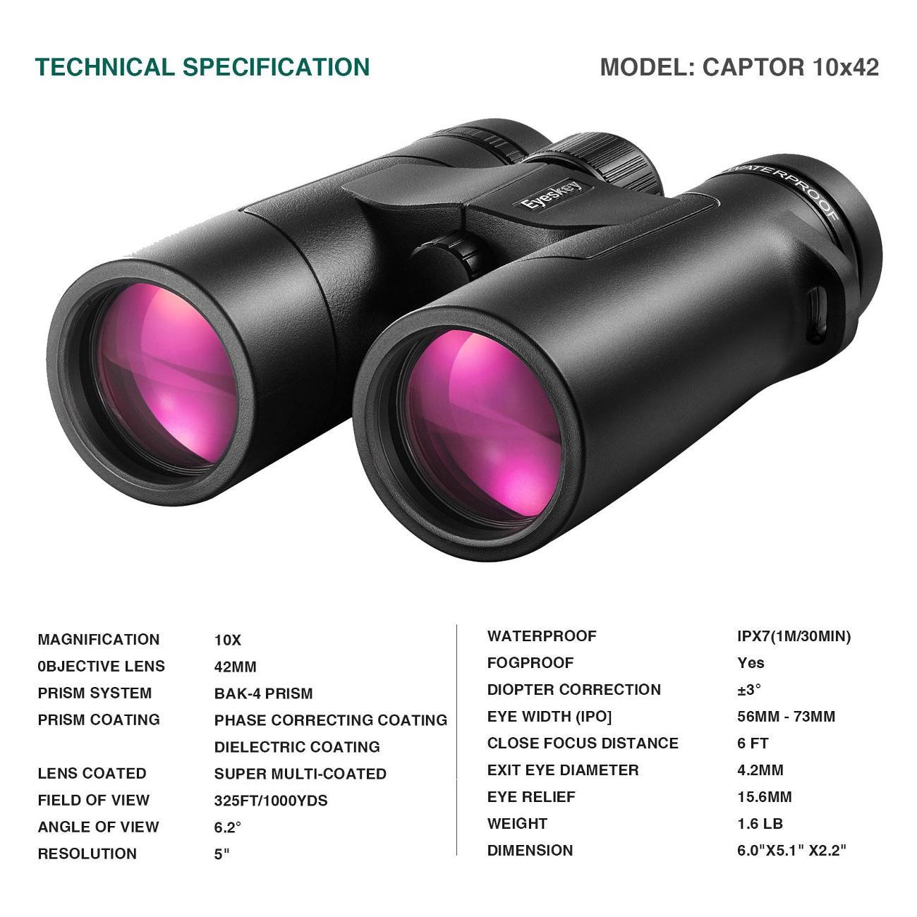 Бинокль Eyeskey Captor - 10x42