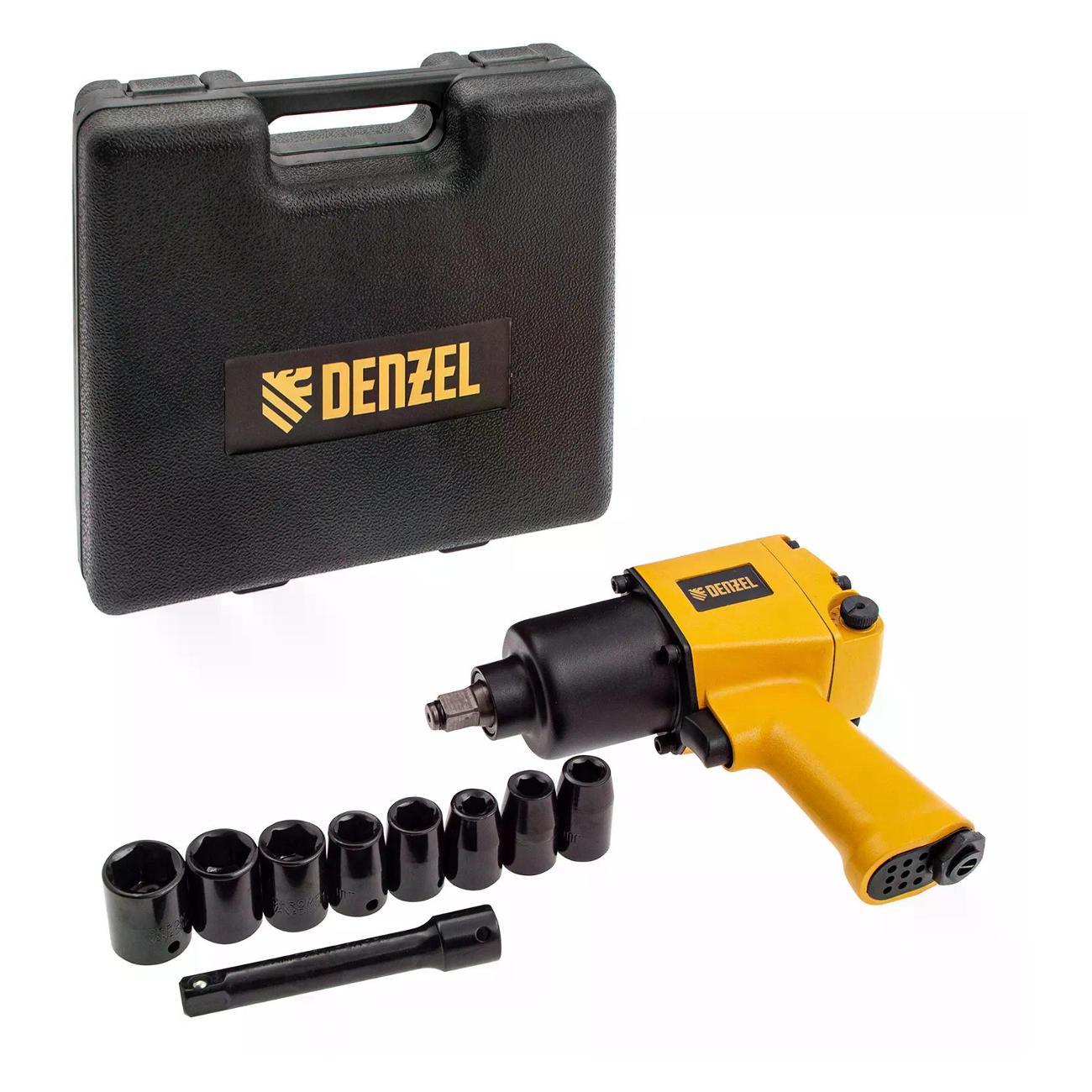 Гайковерт пневматический DENZEL IW860 + набор головок