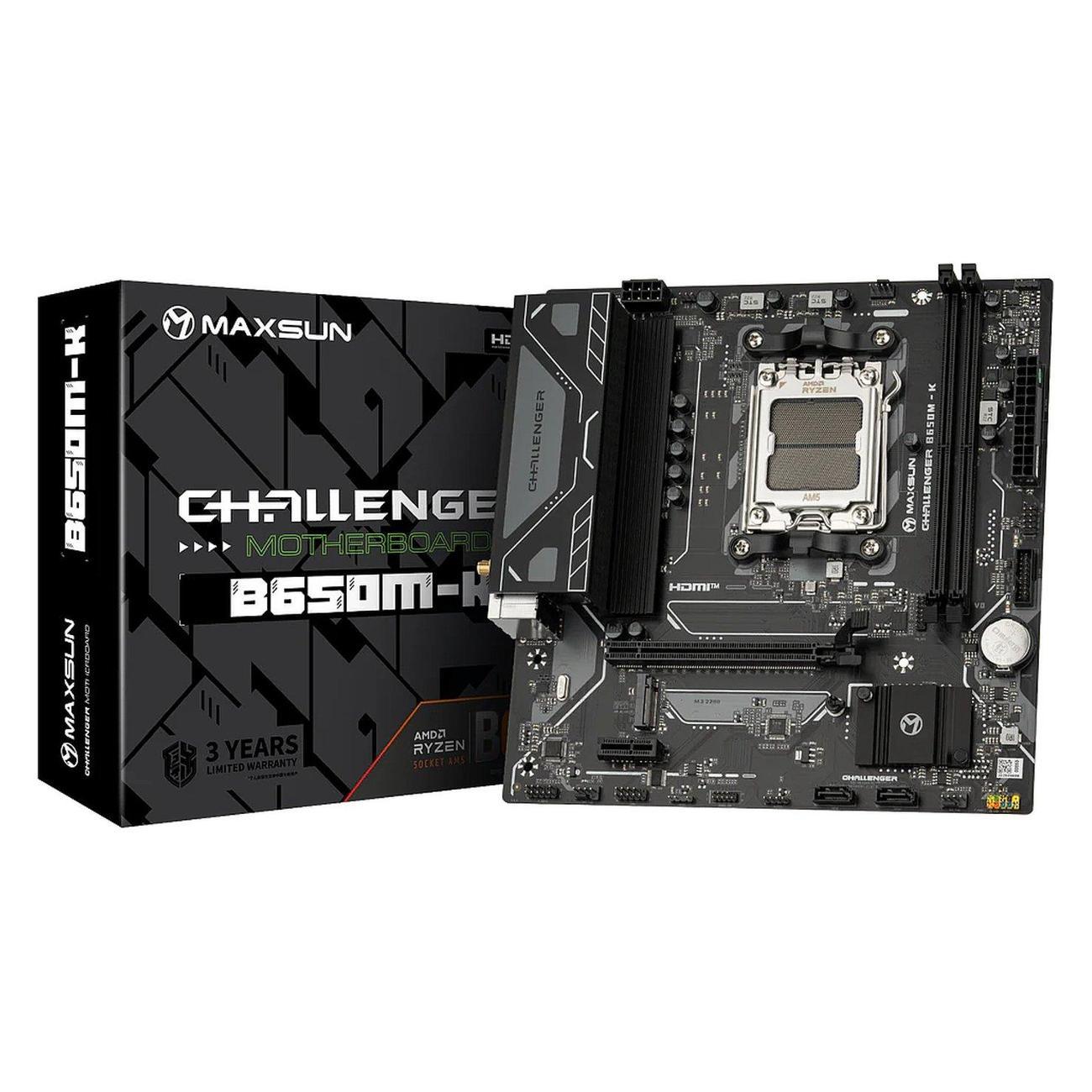 Материнская плата MAXSUN MS-Challenger B650M-K (AM5, mATX)