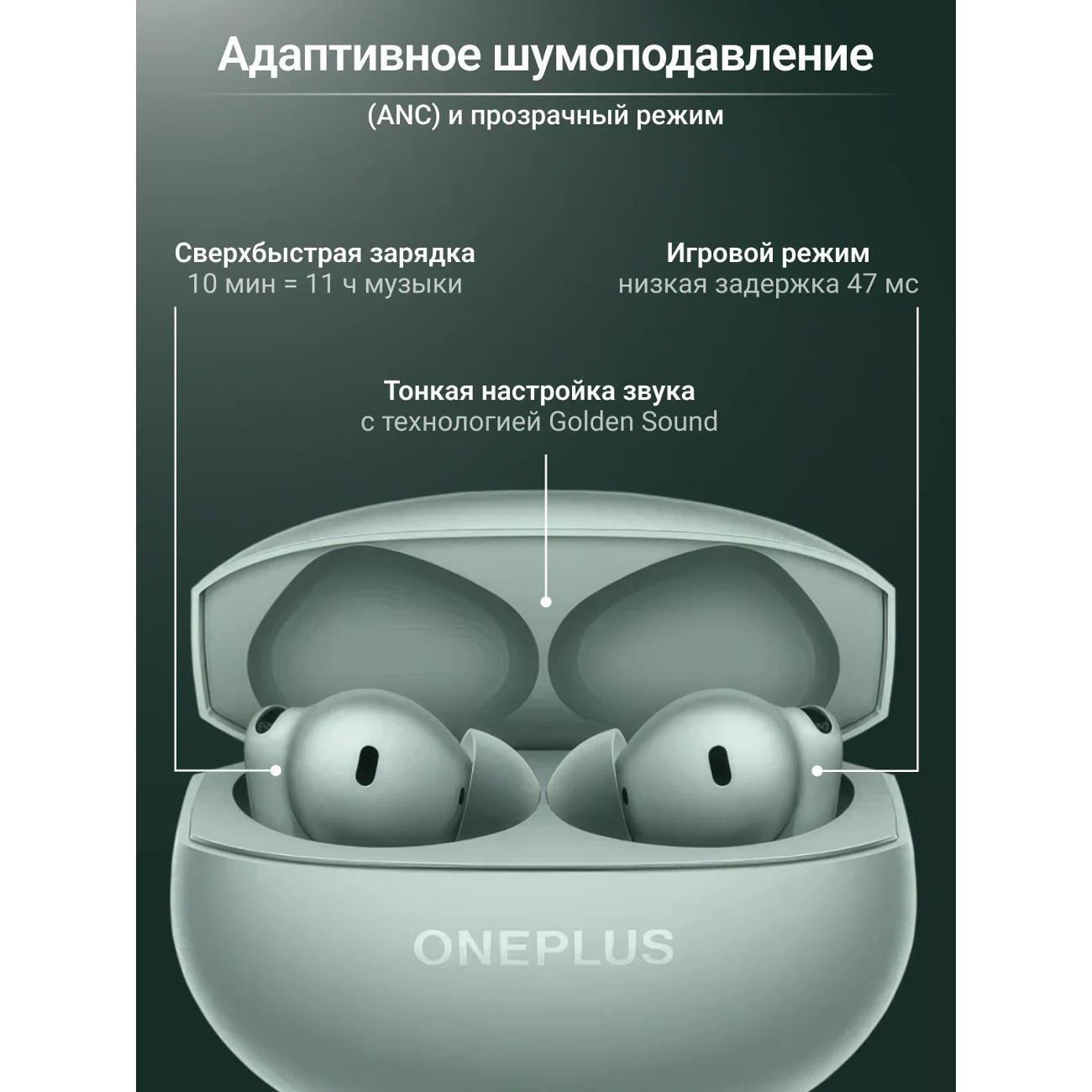 Наушники True Wireless OnePlus Buds 4, Green
