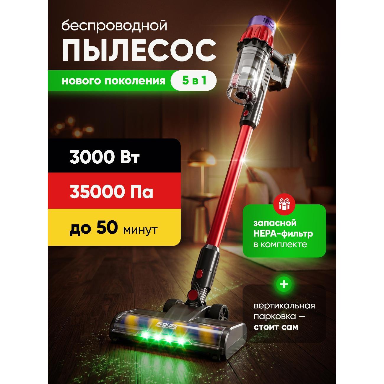 Пылесос вертикальный Proliss PRO-3613 Мощный Беспроводной