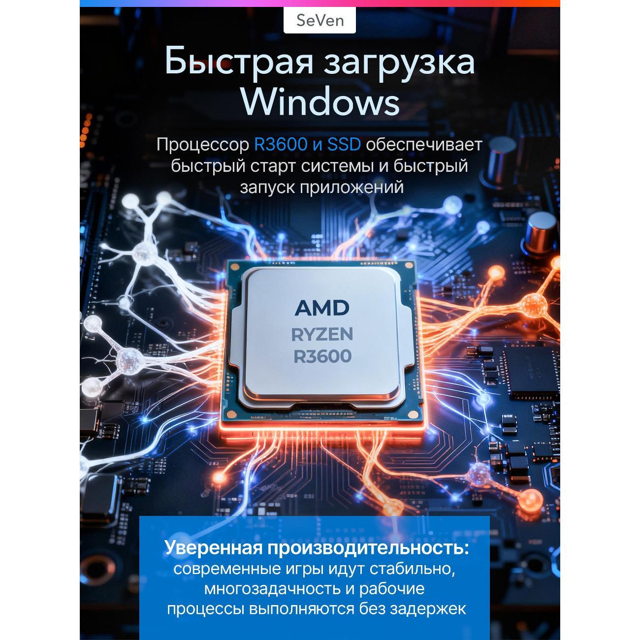 Системный блок Роскомп R53600RX580AKVWHT/1ТБ/16