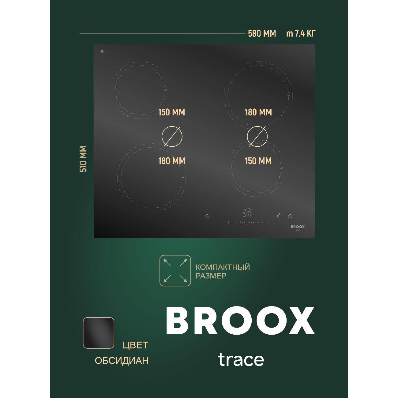 Встраиваемая электрическая панель BROOX ПЭВ 45 С trace