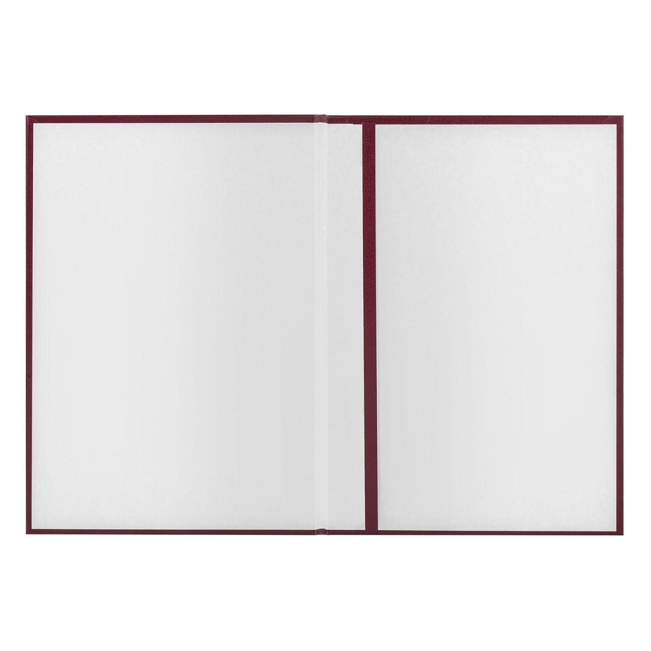 Папка Staff Папка адресная бумвинил Герб+на подпись А4, бордо