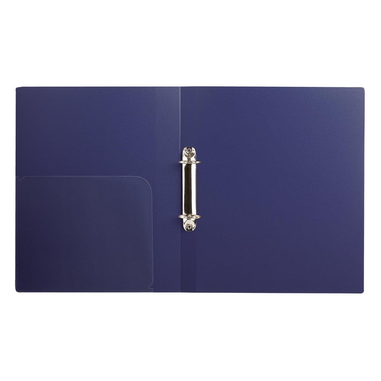 Папка Brauberg Папка 2кольца BRAUBERG Диагональ 25мм,т-син, 170л