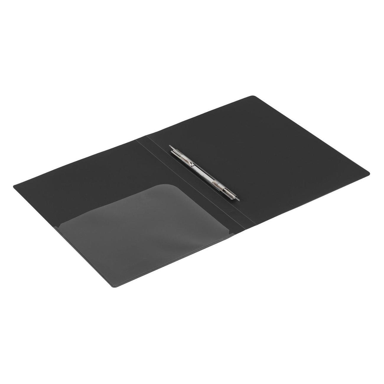 Папка Brauberg Папка-мет.скоросш BRAUBERG Диагональ черн до 100л