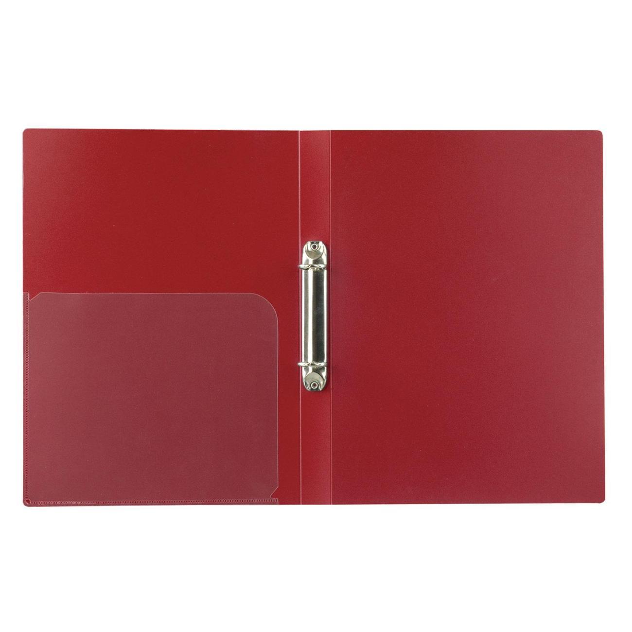 Папка Brauberg Папка 2кольца BRAUBERG Стандарт 25мм, красн, 170л