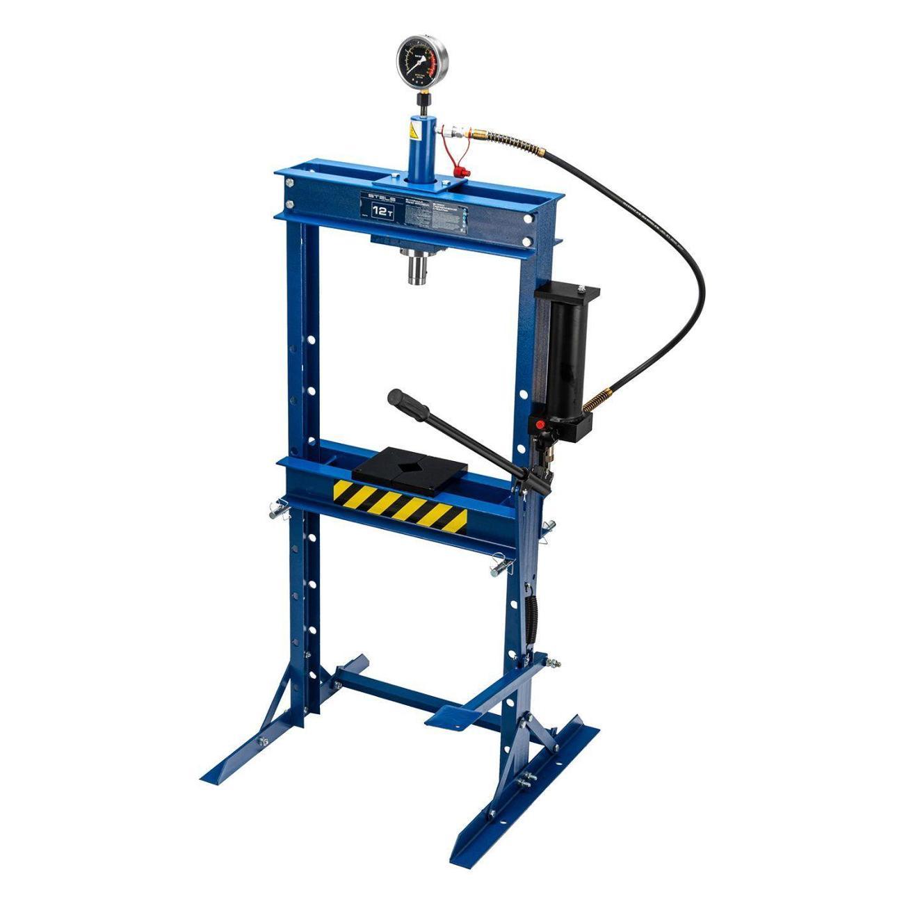 Пресс ручной, гидравлический STELS 12 т, комплект из 2 частей, ширина стола 514 мм, вес 71 кг