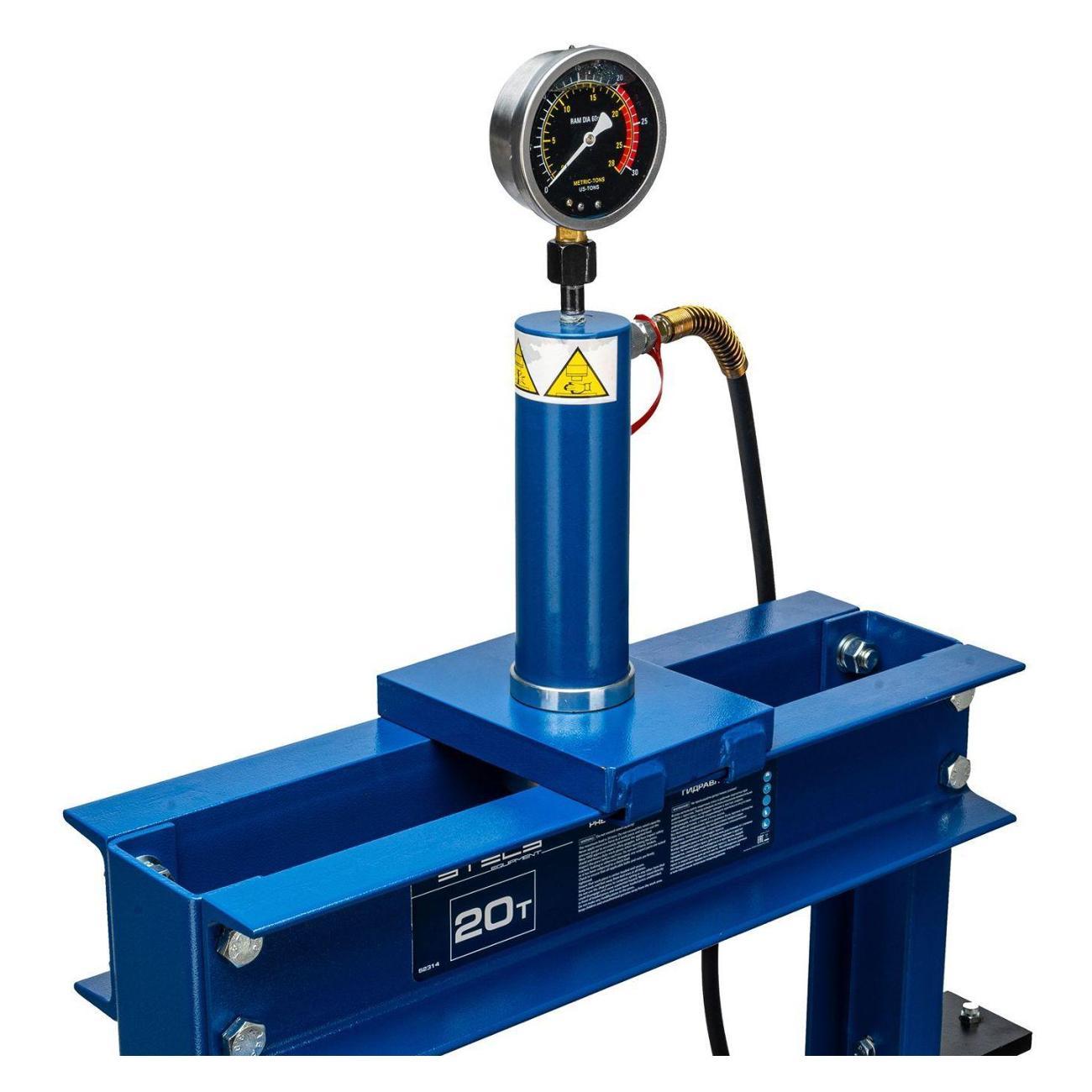 Пресс ручной, гидравлический STELS 20 т, комплект из 2 частей, ширина стола 542 мм, вес 93 кг