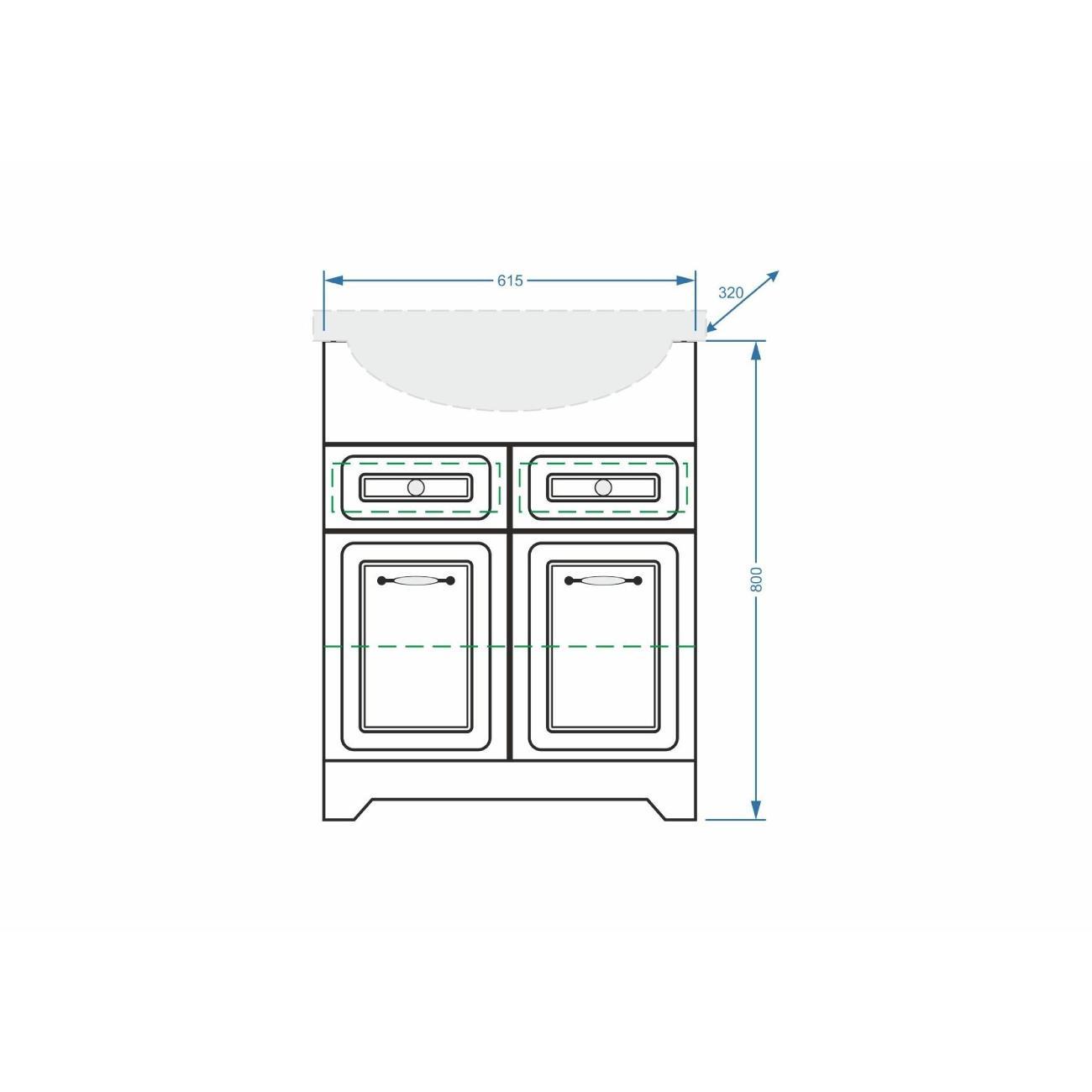 Тумба для ванной Stella Polar Кармела 65