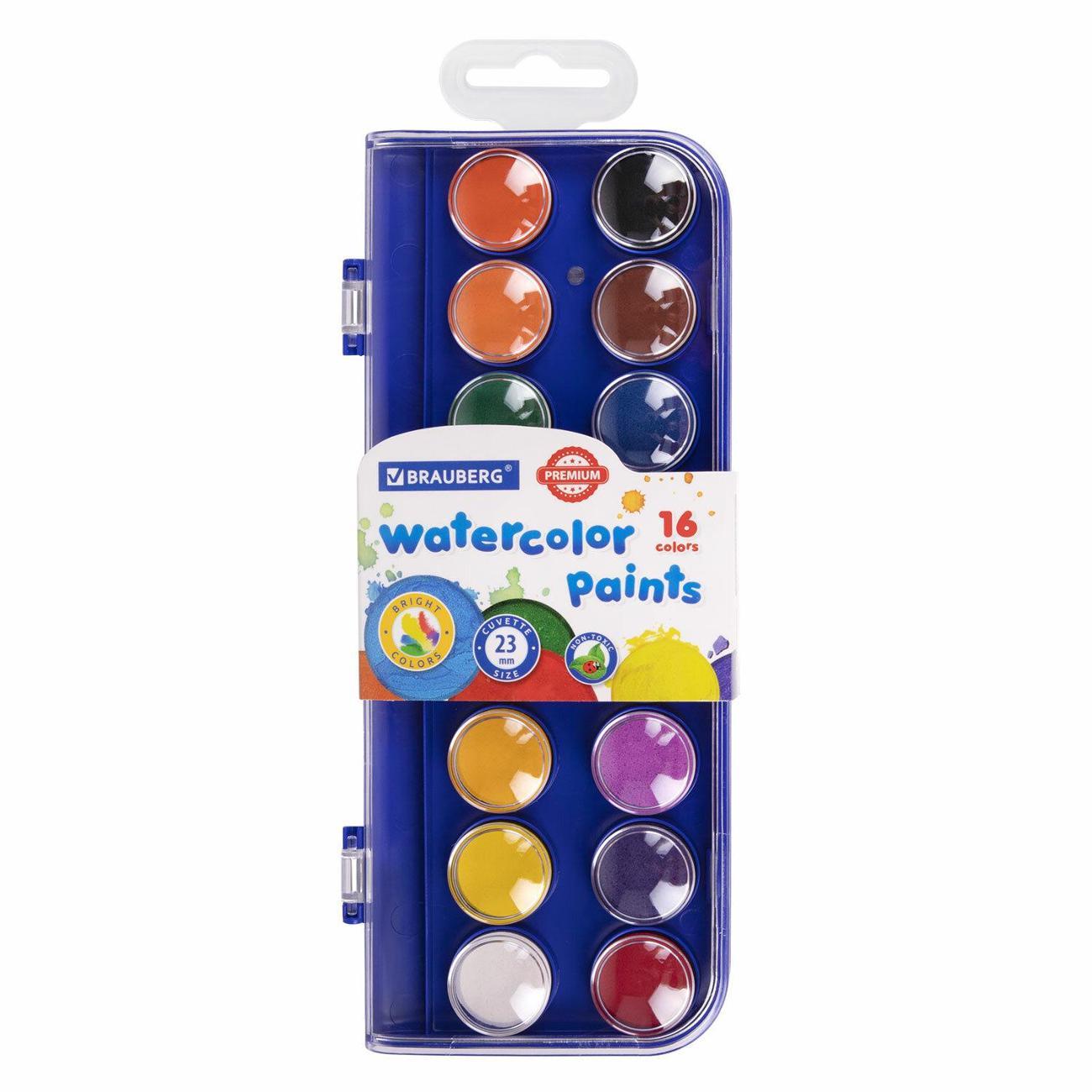 Краска художественная Brauberg Краски акварельные BRAUBERG Premium 16цв