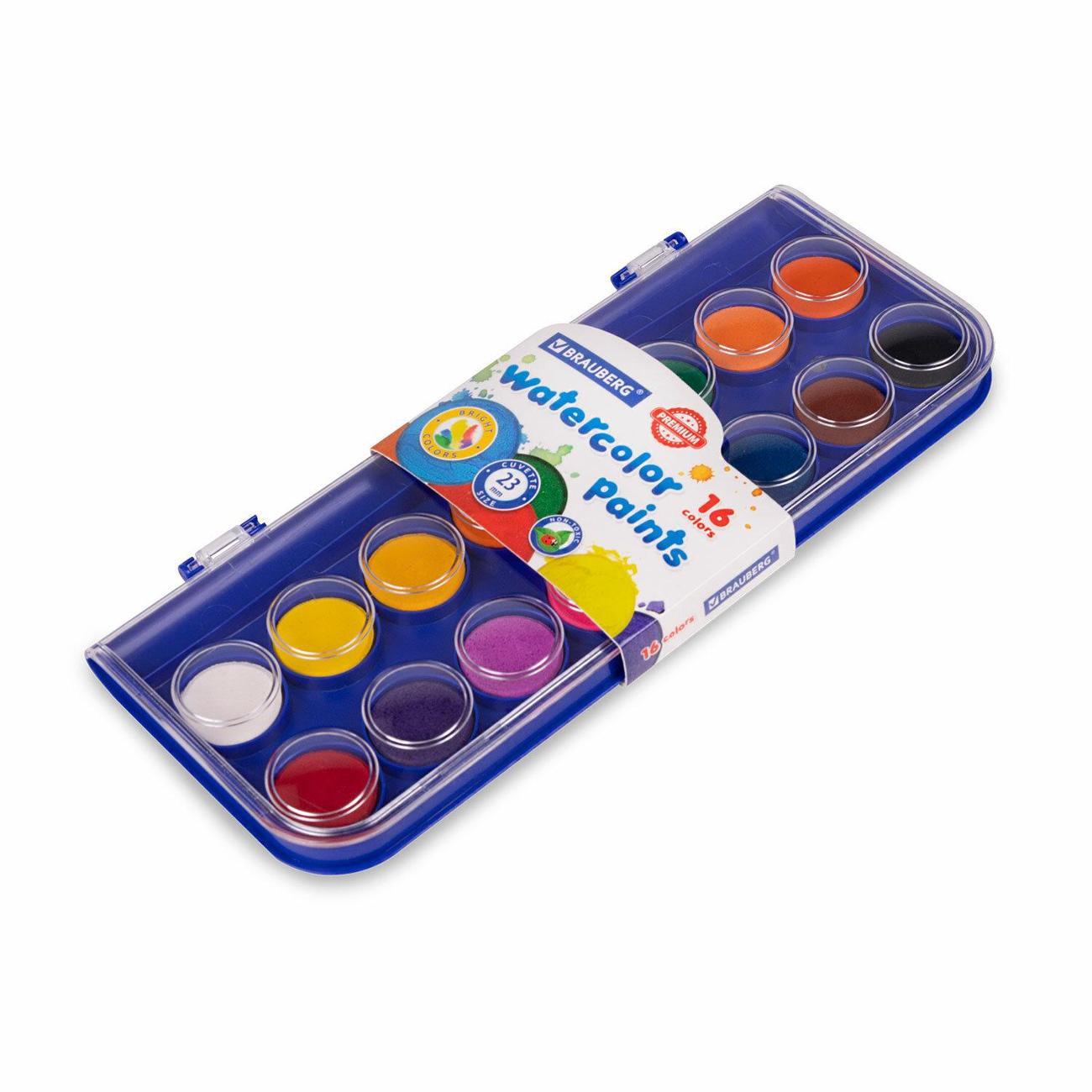 Краска художественная Brauberg Краски акварельные BRAUBERG Premium 16цв