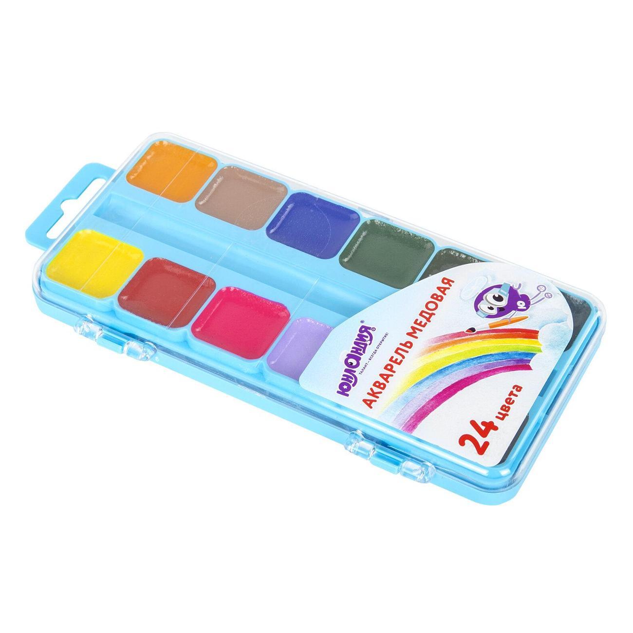 Краска художественная Юнландия Акварель медовая ЮНЛАНДИК-ХУДОЖНИК 24цв