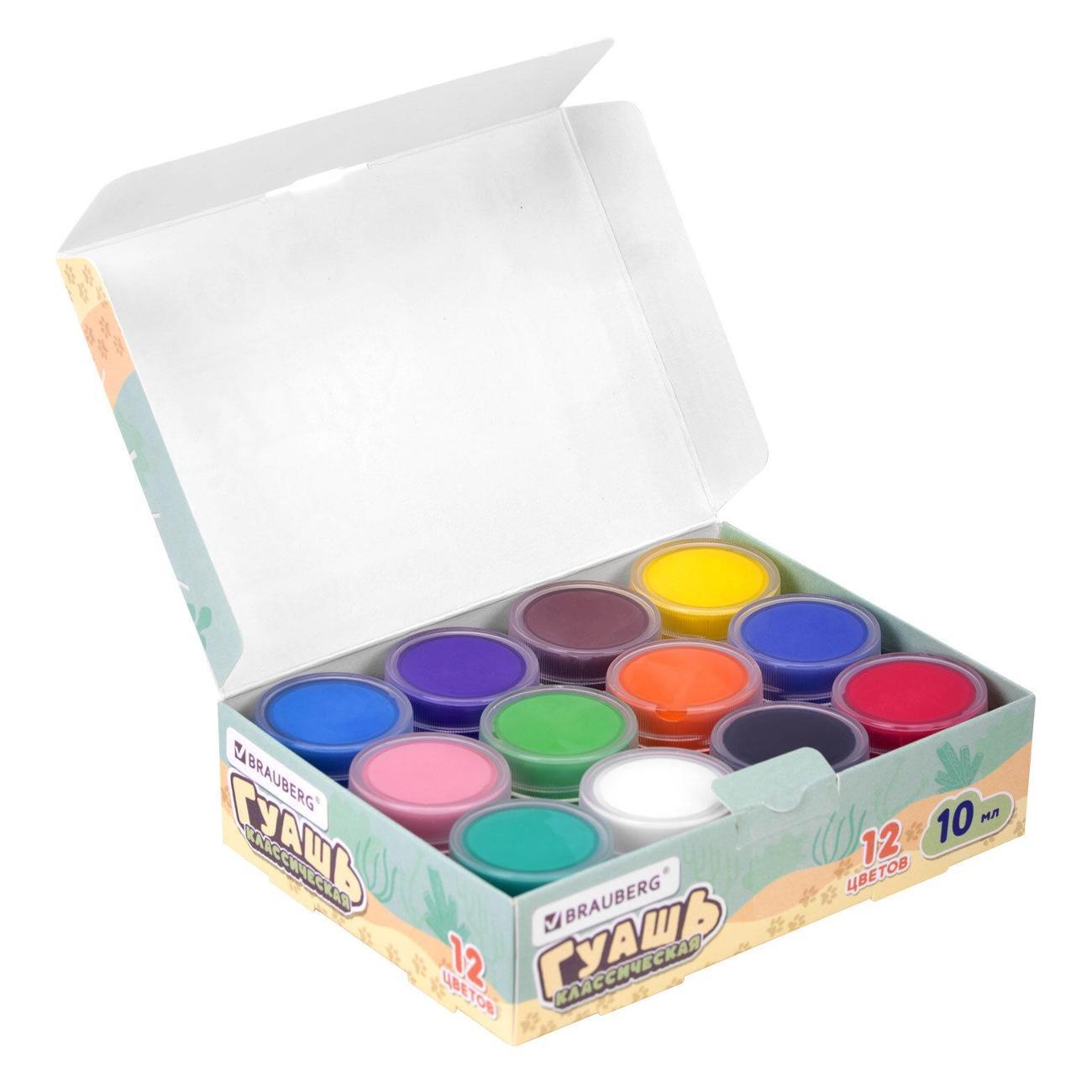Краска художественная Brauberg Гуашь BRAUBERG МИЛЫЕ КОТЫ 12цв по 10мл