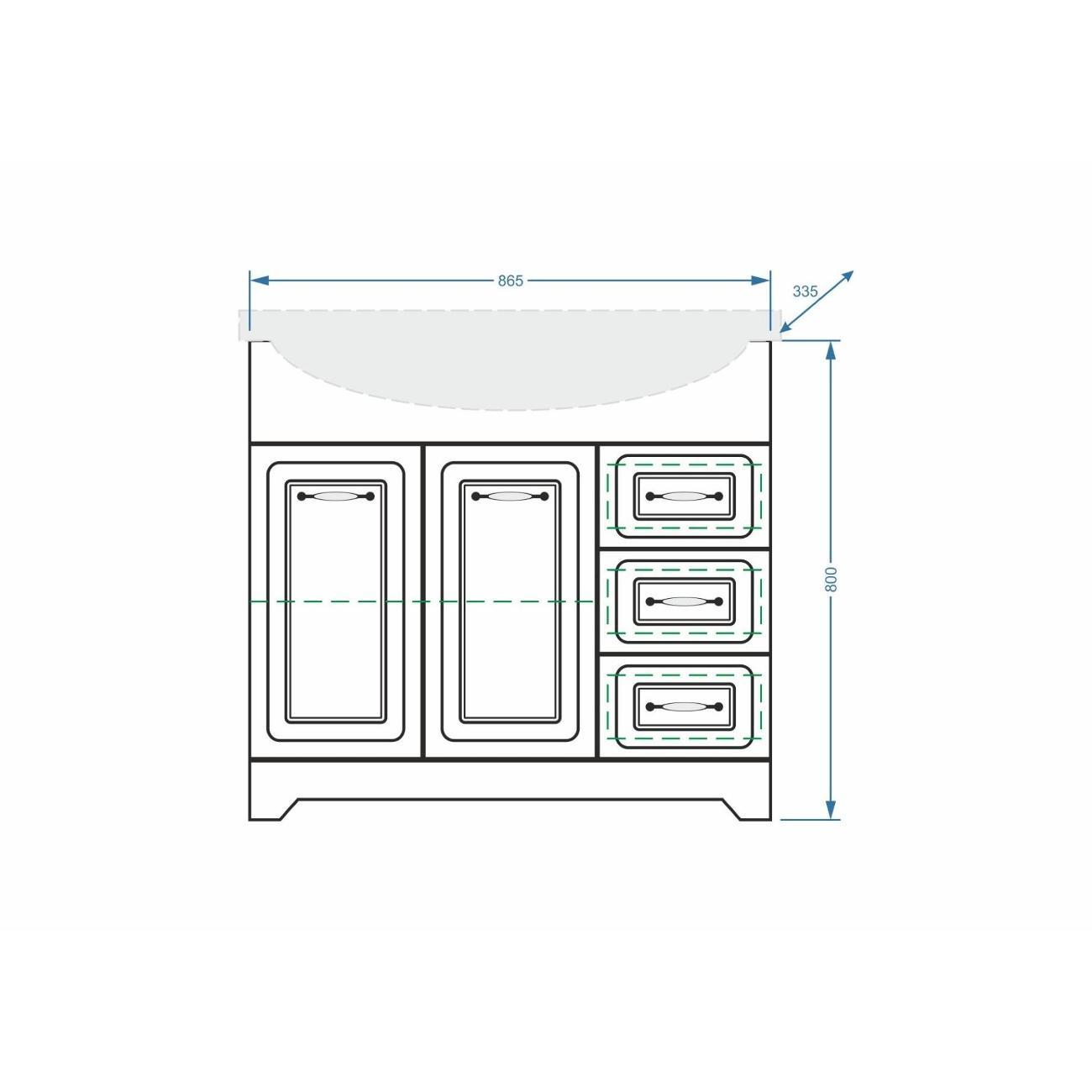 Тумба для ванной Stella Polar Кармела 90