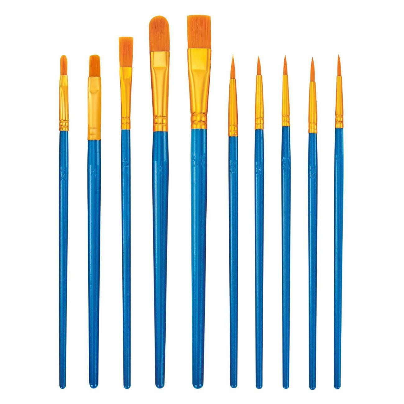 Кисть художественная WBZ Кисти 10шт синтетика синие WBZ*