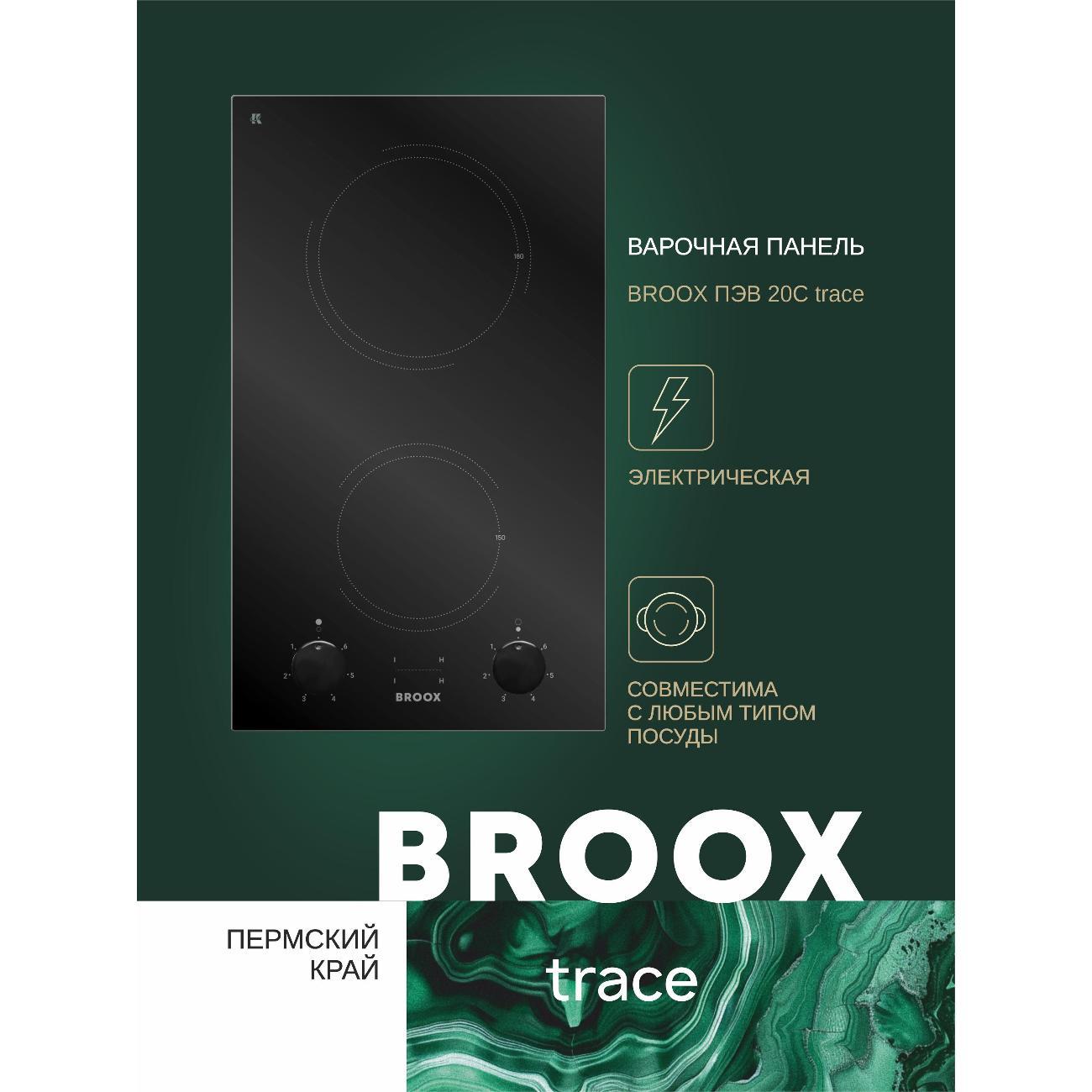 Встраиваемая электрическая панель BROOX ПЭВ 20 С trace