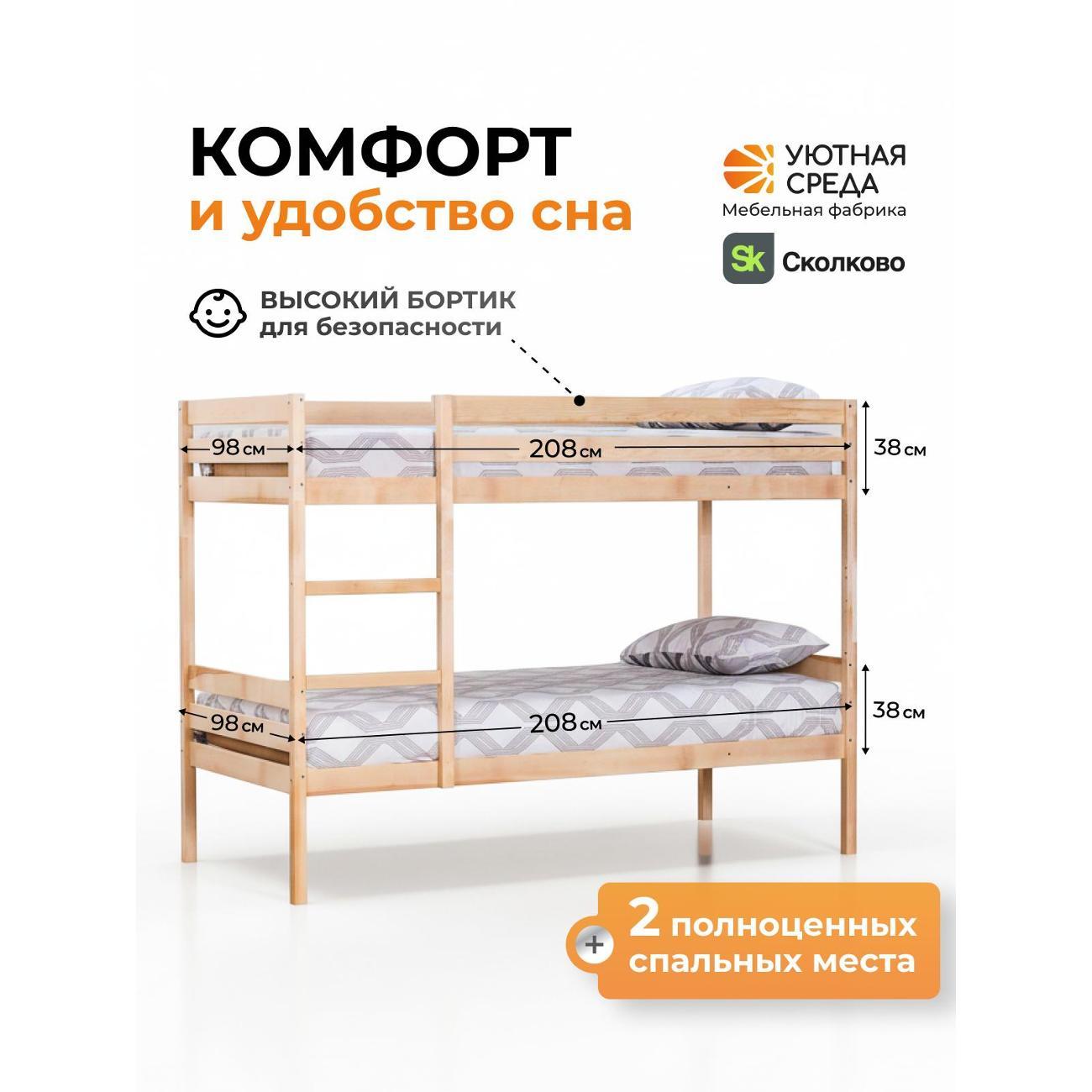 Кровать двухъярусная Уютная среда кр2х/спок