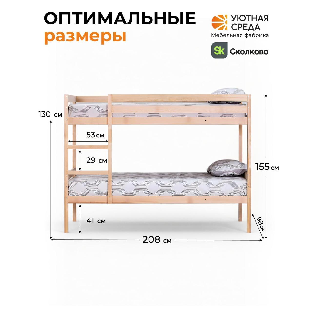 Кровать двухъярусная Уютная среда кр2х/безпок