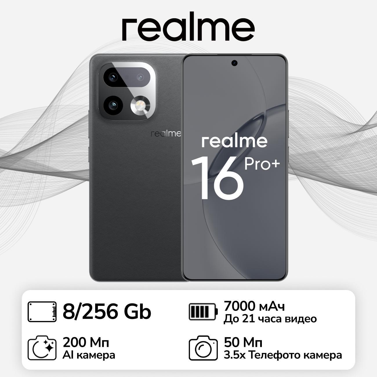 Смартфон realme 16 Pro+ 5G RMX5131 8/256 Гб Серый