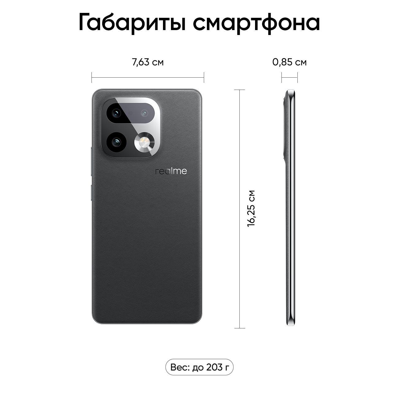 Смартфон realme 16 Pro+ 5G RMX5131 8/256 Гб Серый