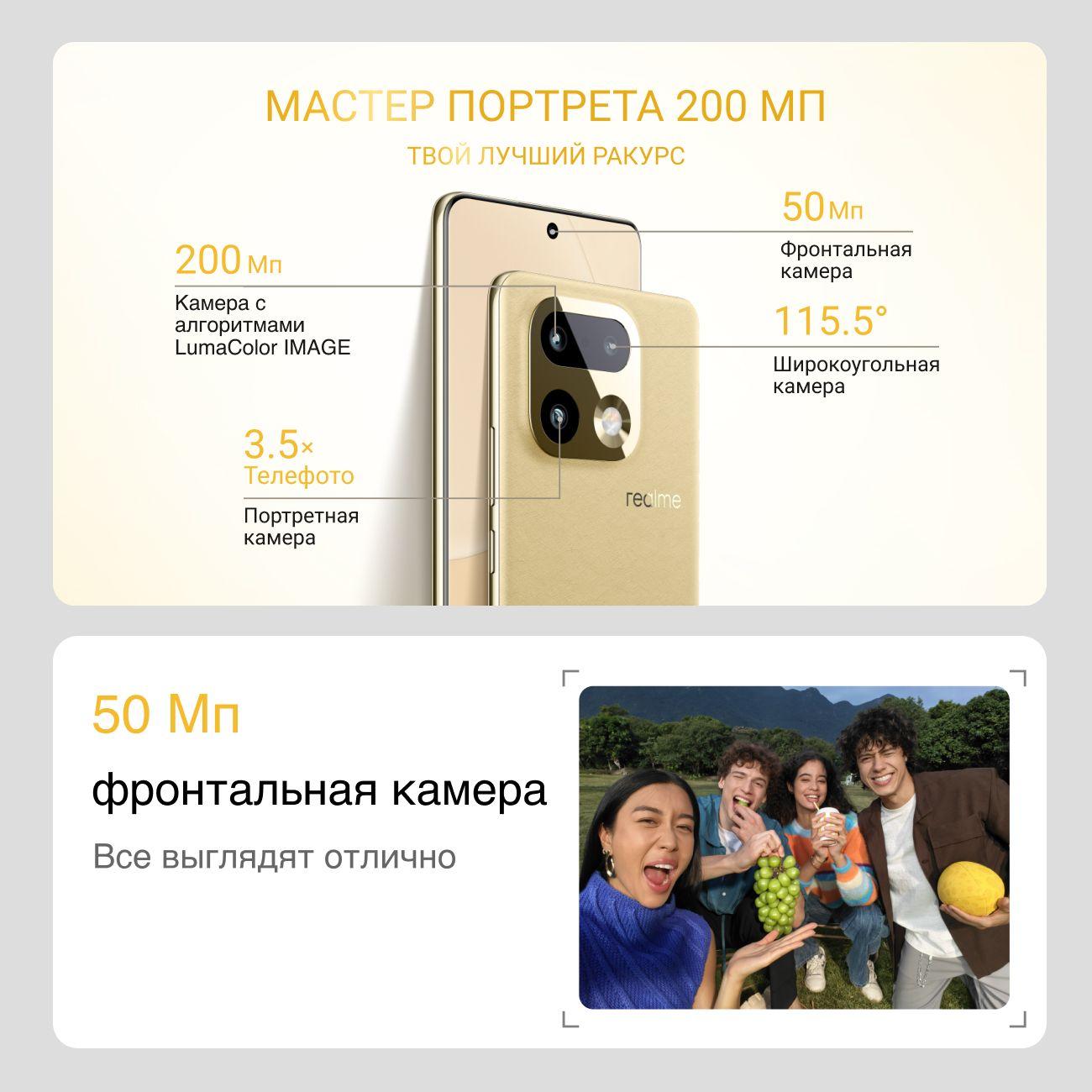 Смартфон realme 16 Pro+ 5G RMX5131 8/256 Гб Серый