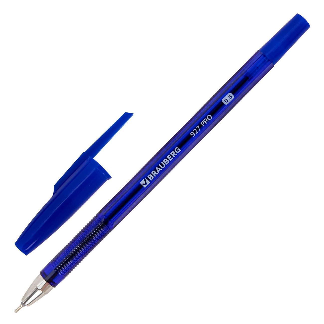 Ручка для письма Brauberg Ручка шар BRAUBERG 927 PRO линия 0,25мм синяя 12ш