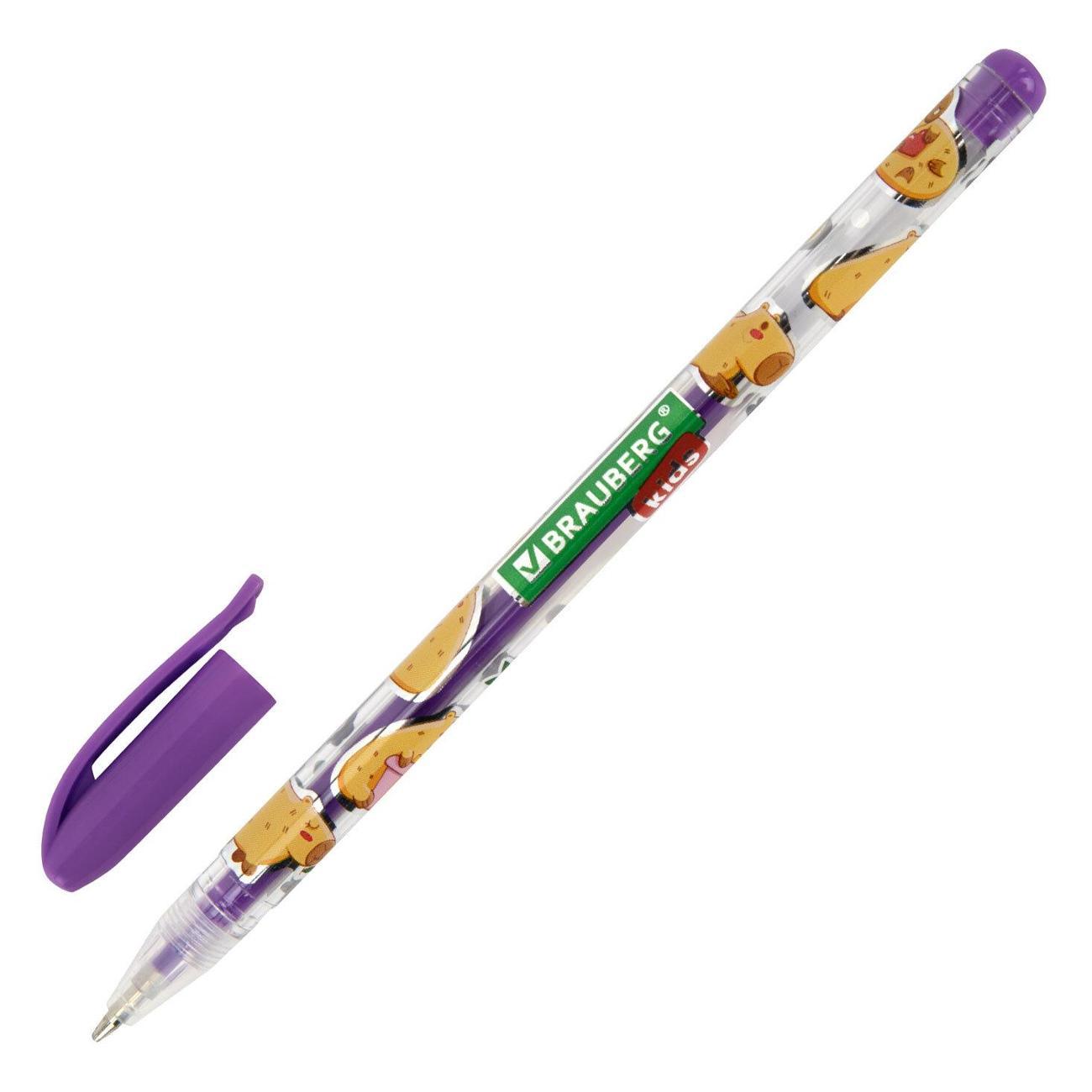 Ручка для письма Brauberg Ручки гелевые BRG KIDS 12 цв НЕОНОВЫЕ линия 0,7 м