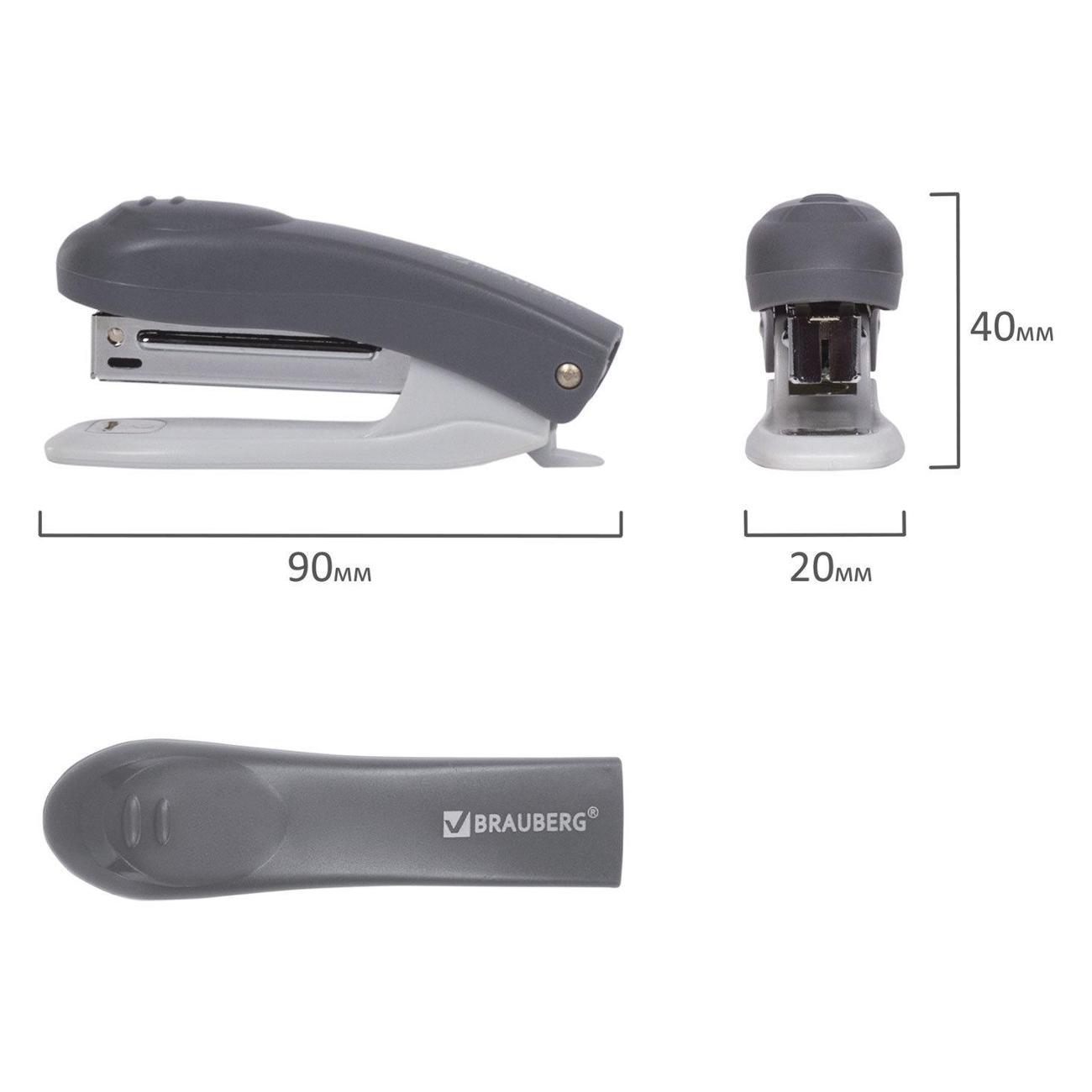 Степлер канцелярский Brauberg Степлер №10 BRG Original до 12л, серый