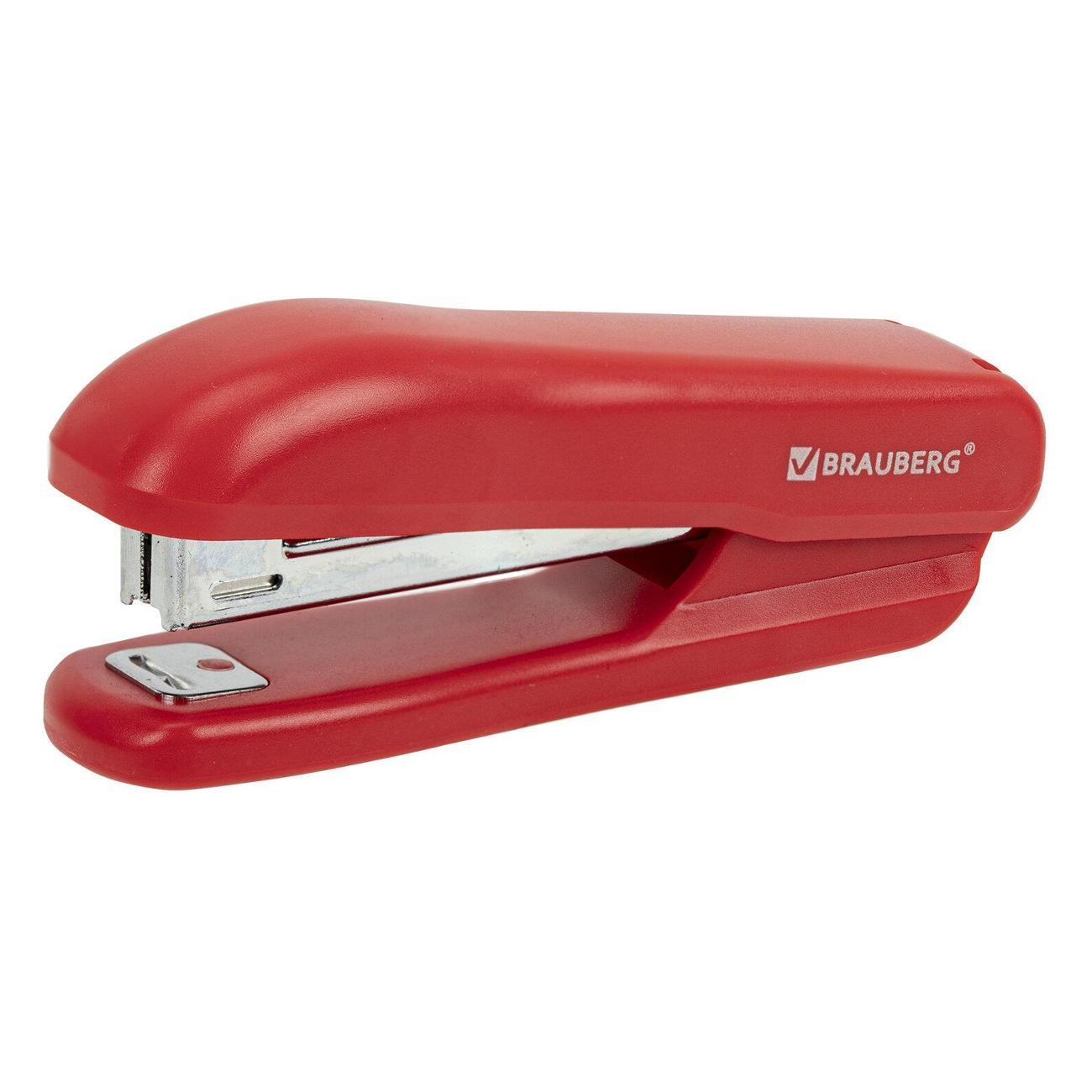 Степлер канцелярский Brauberg Степлер №10 BRG SX-19 до 12л, красный
