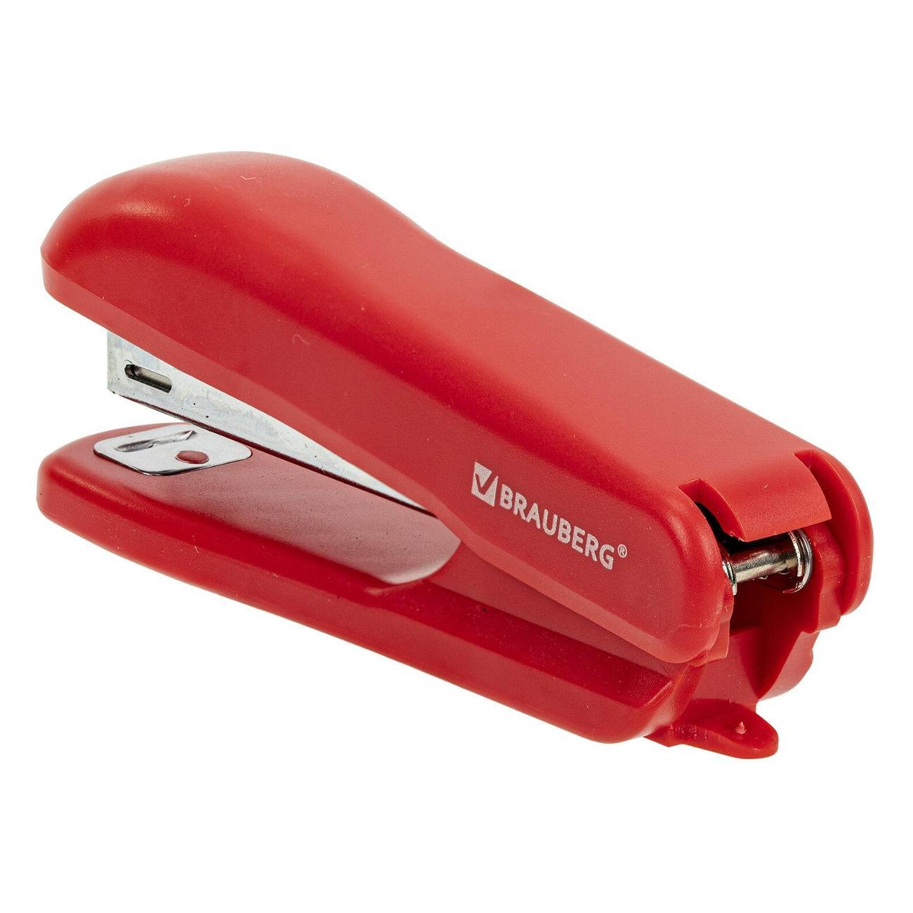 Степлер канцелярский Brauberg Степлер №10 BRG SX-19 до 12л, красный