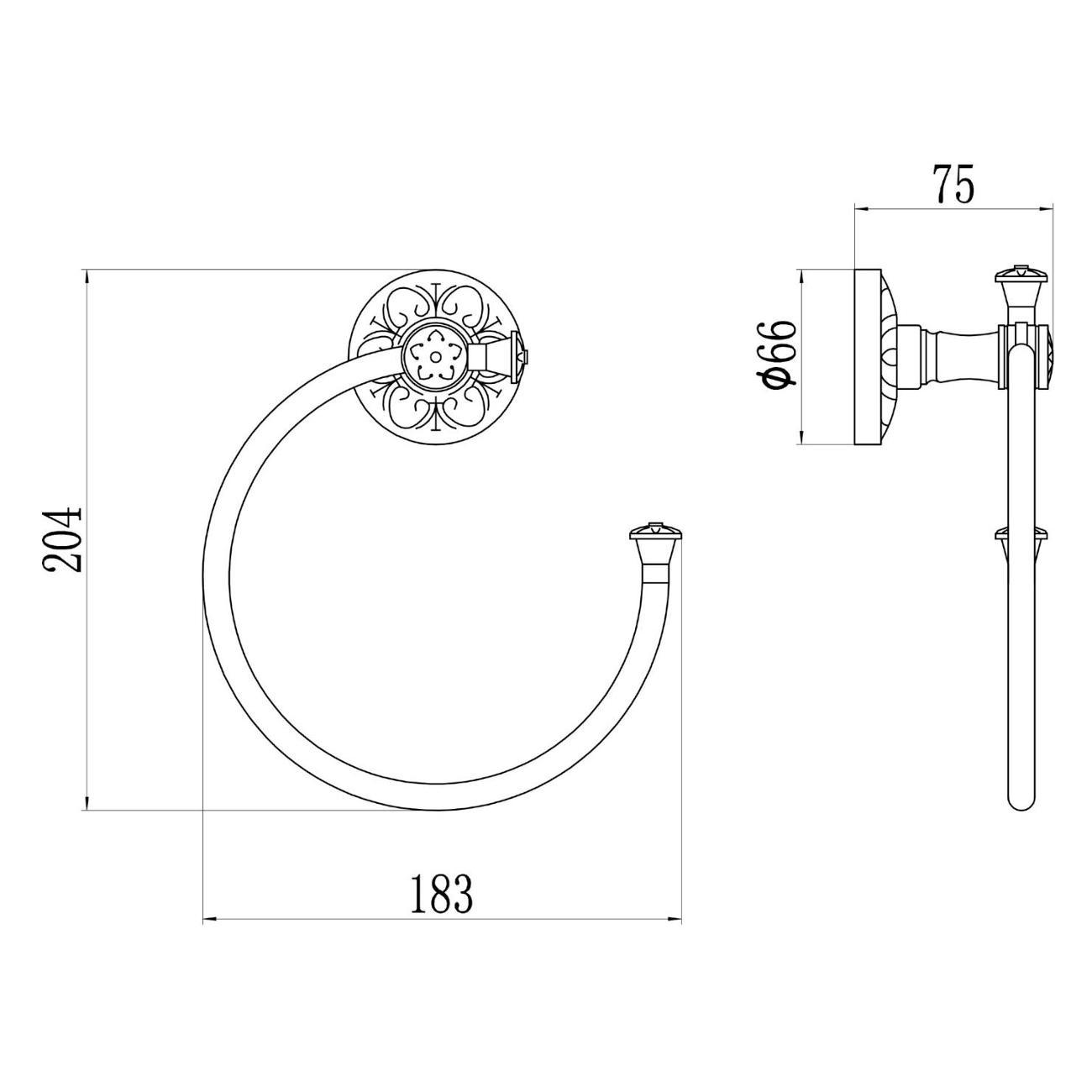 Полотенцедержатель Savol S-005863B