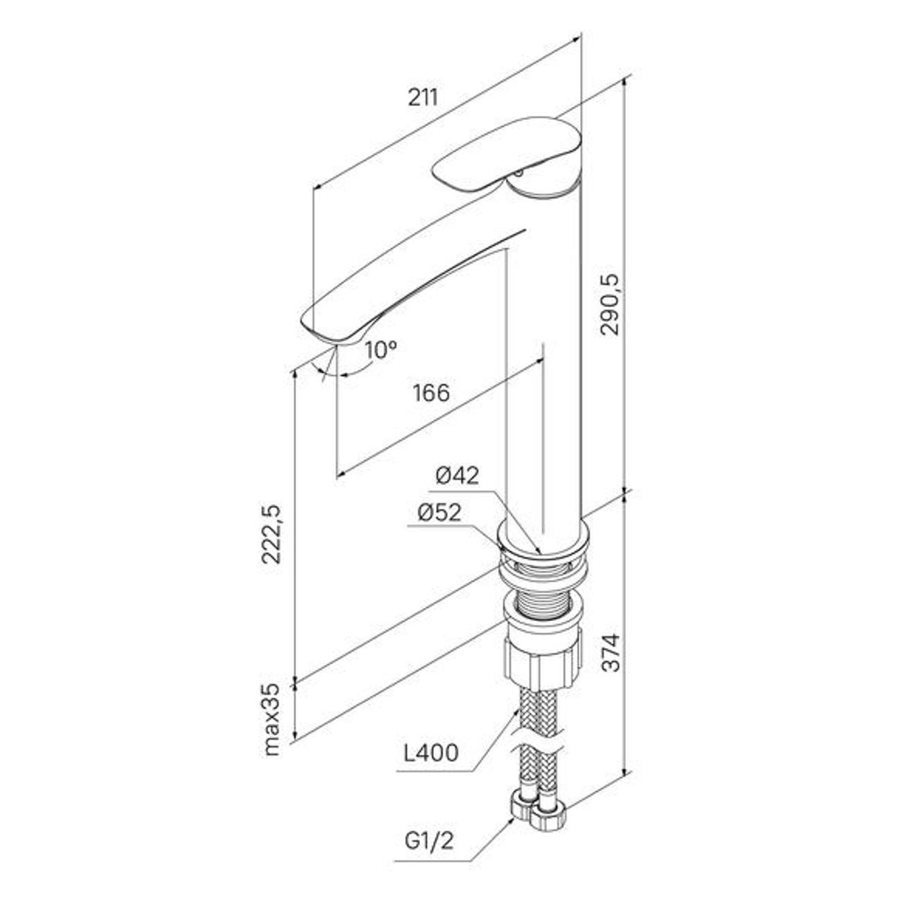 Смеситель Milardo RORGM01M01