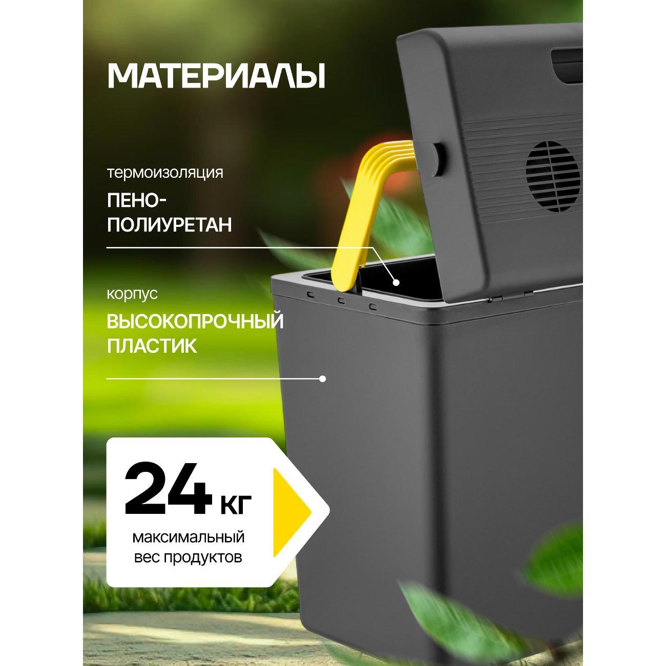 Автохолодильник Brayer BR6331, черный/серый