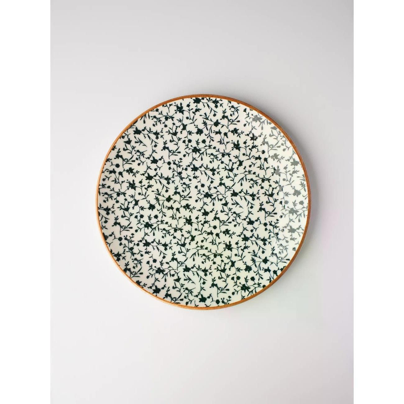 Тарелка BONNA 2 шт., серия Calif, d=25 см, фарфор, белый, синий