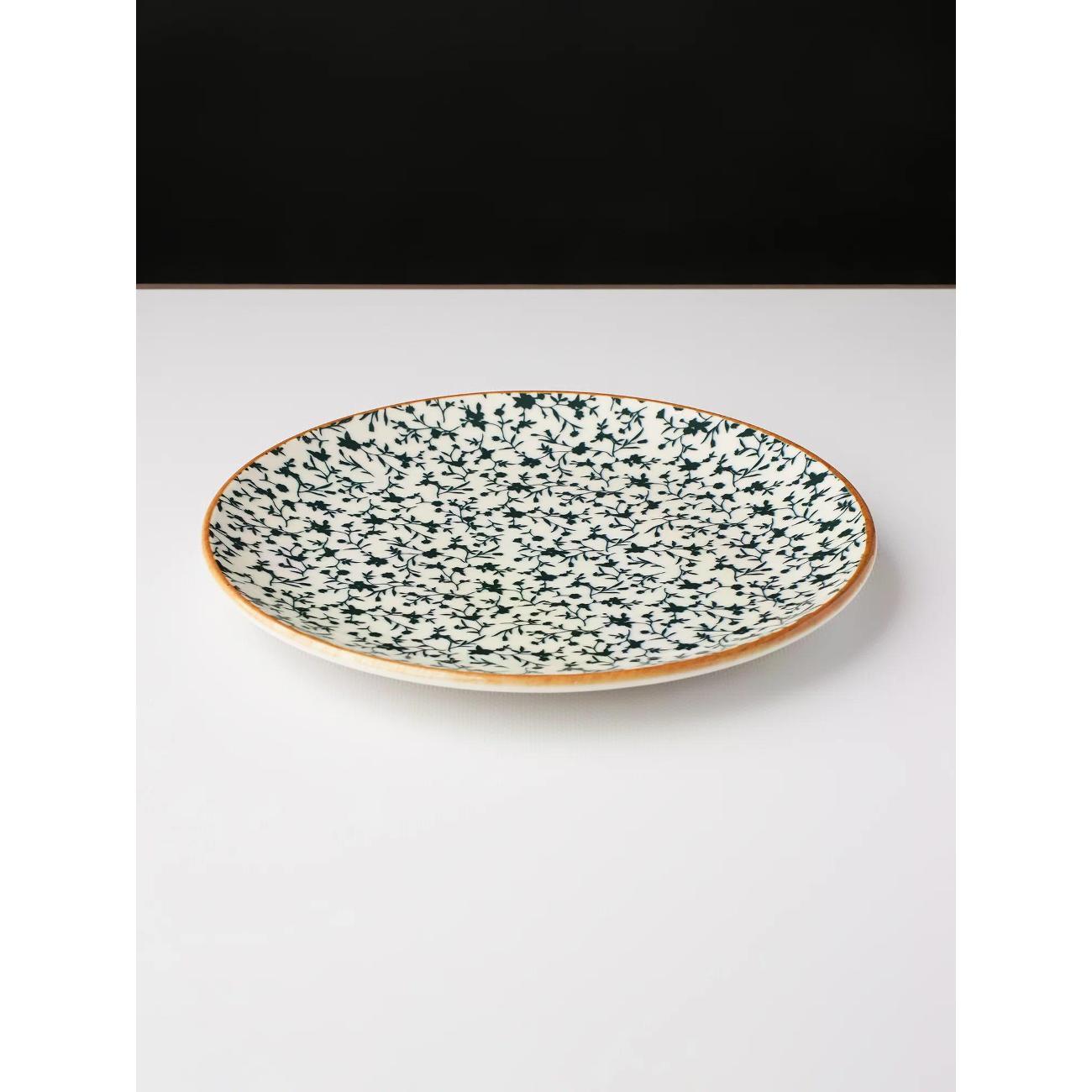 Тарелка BONNA 2 шт., серия Calif, d=25 см, фарфор, белый, синий