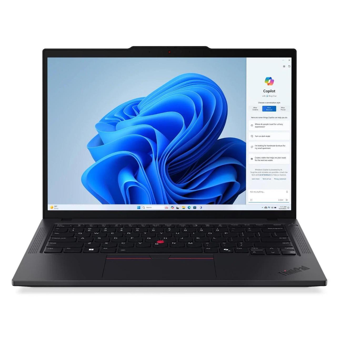 Ноутбук Lenovo Ноутбук Lenovo ThinkPad T14 Gen 5 , intel Core Ultra 7 155H, 16GB, 256GB, Win11 Pro, black (21MLS01000)