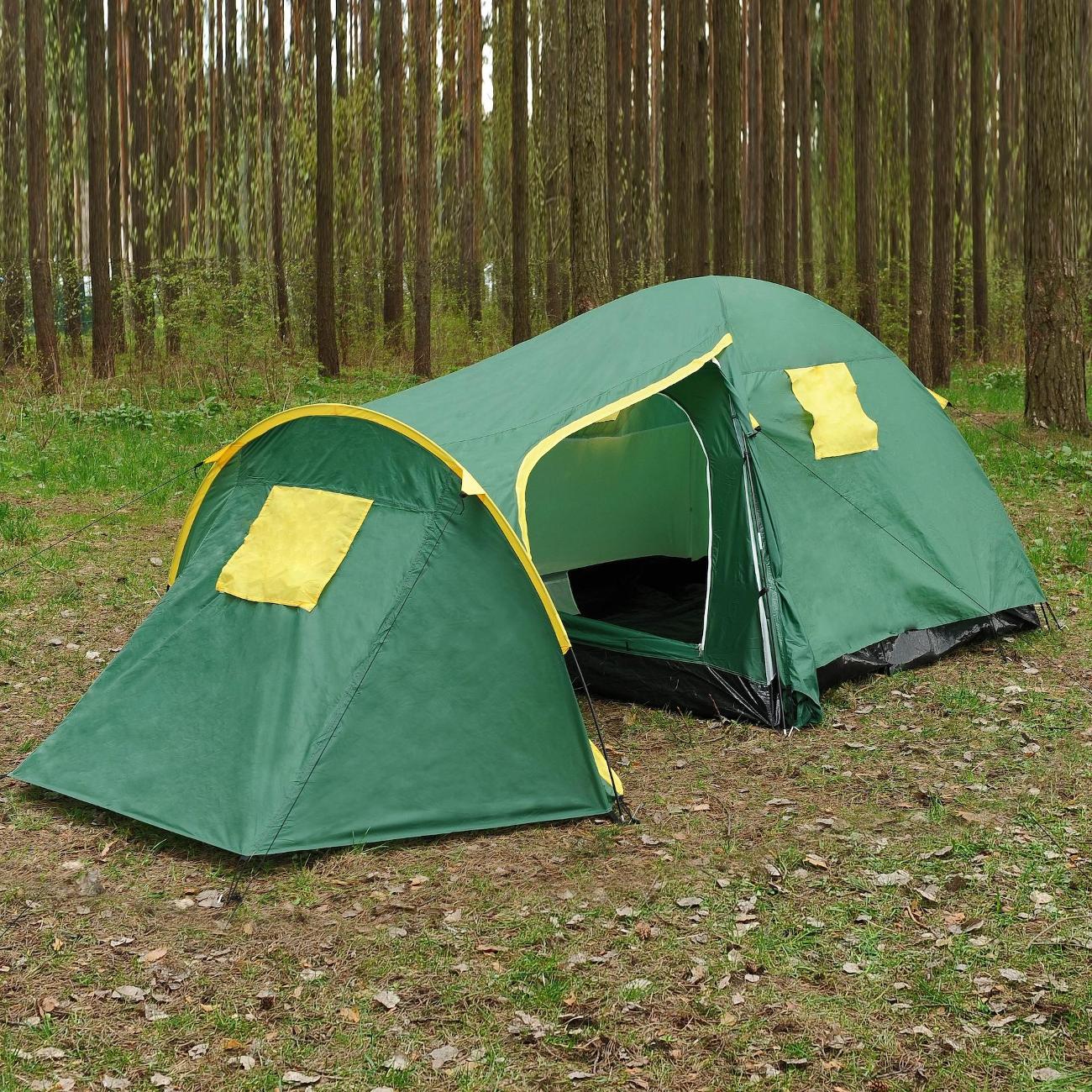 Палатка туристическая Ami Mexico зеленый 4 местная