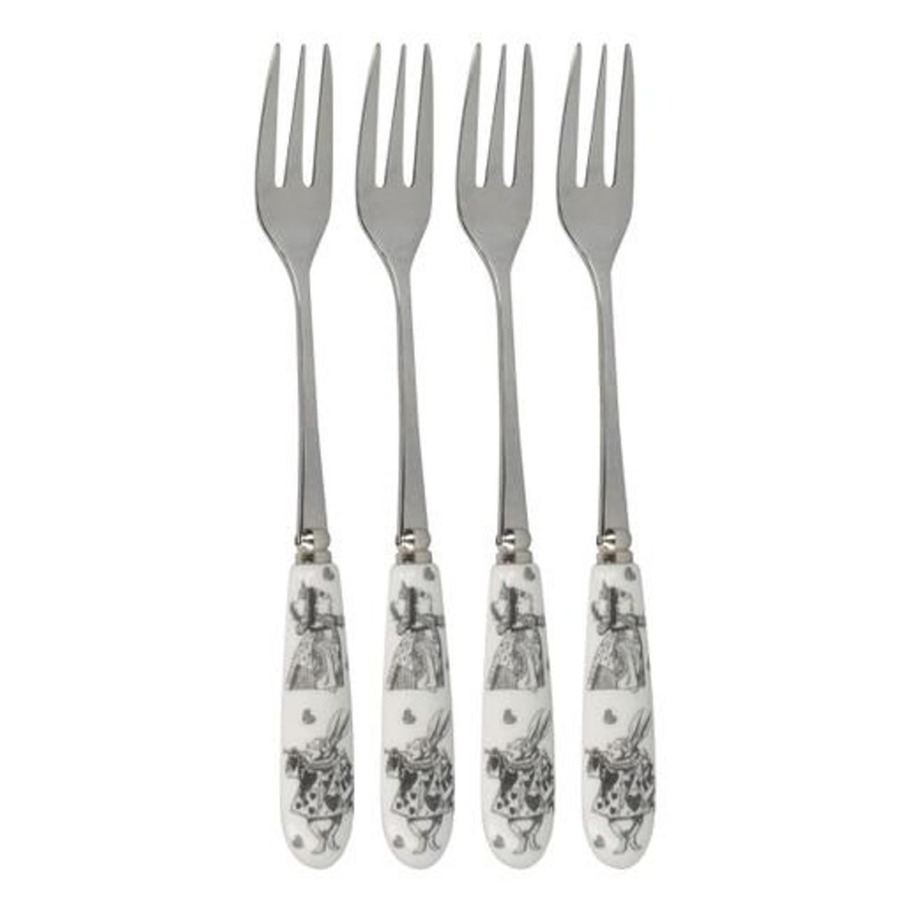 Набор столовых приборов Kitchen Craft Kitchen Craft Набор десертных вилок 4шт. "Алиса в Стране чудес" Mikasa V&A