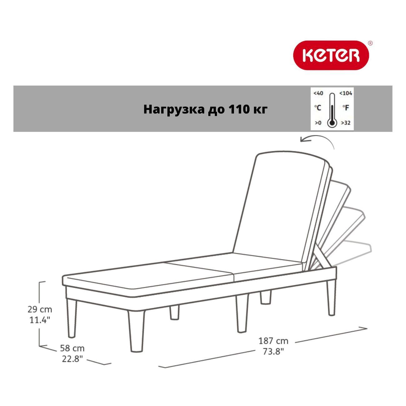 Шезлонг Keter Jaipur