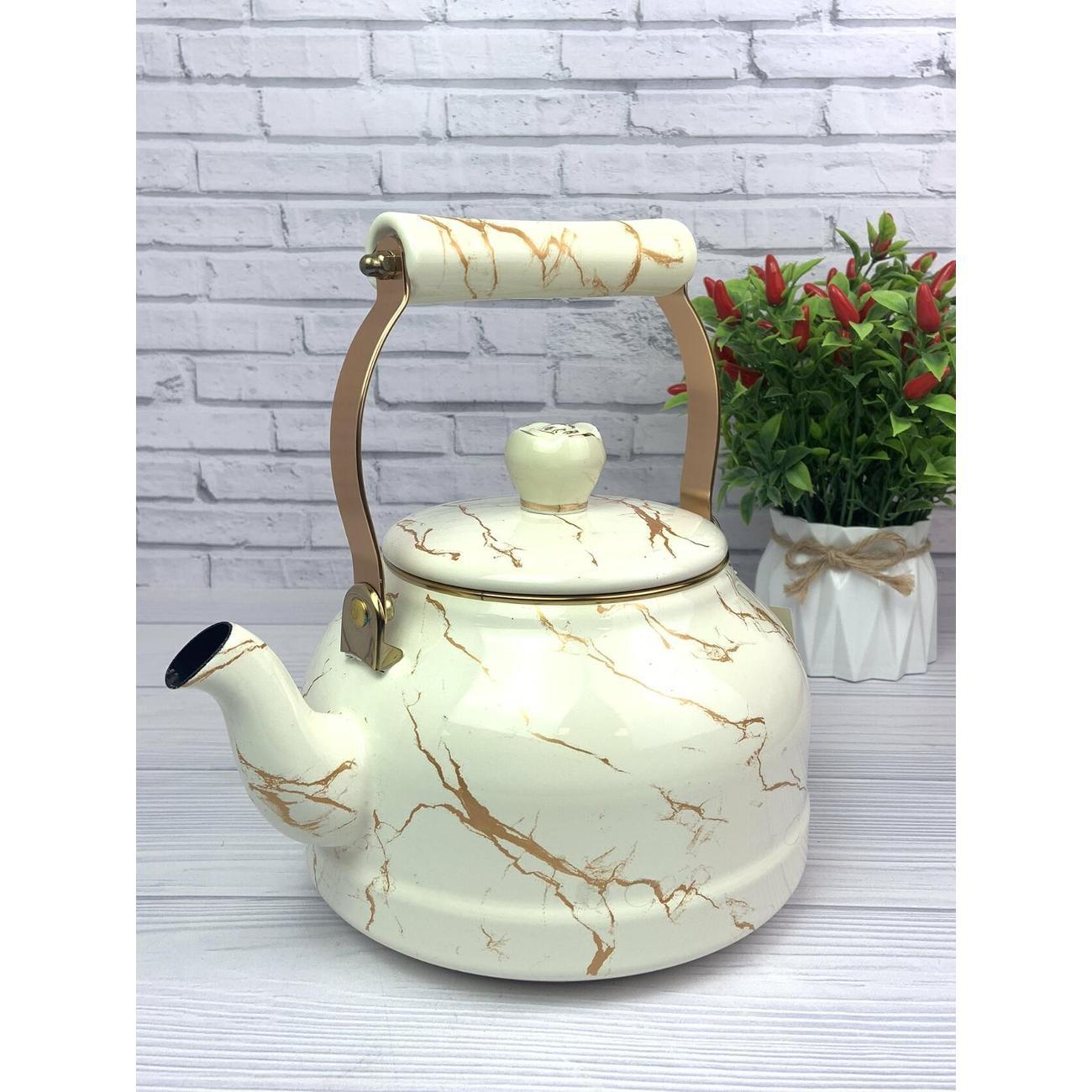 Чайник для плит Zeidan 2,7 л из эмалированной стали для всех видов плит