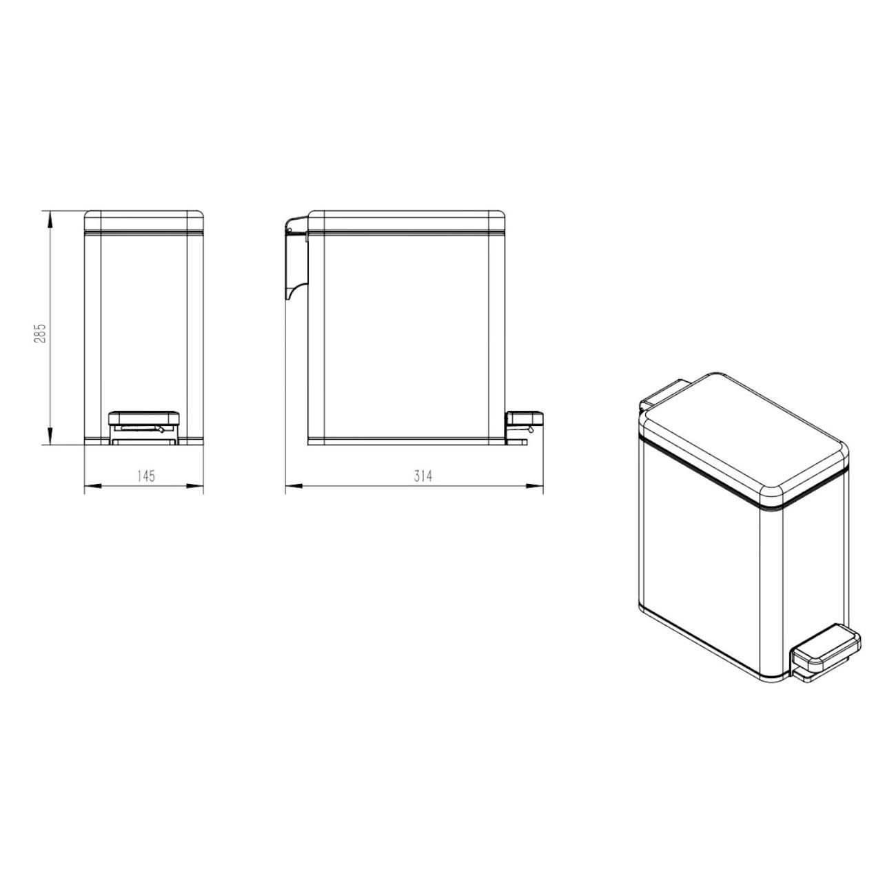 Ведро мусорное JAVA S-887-6Y